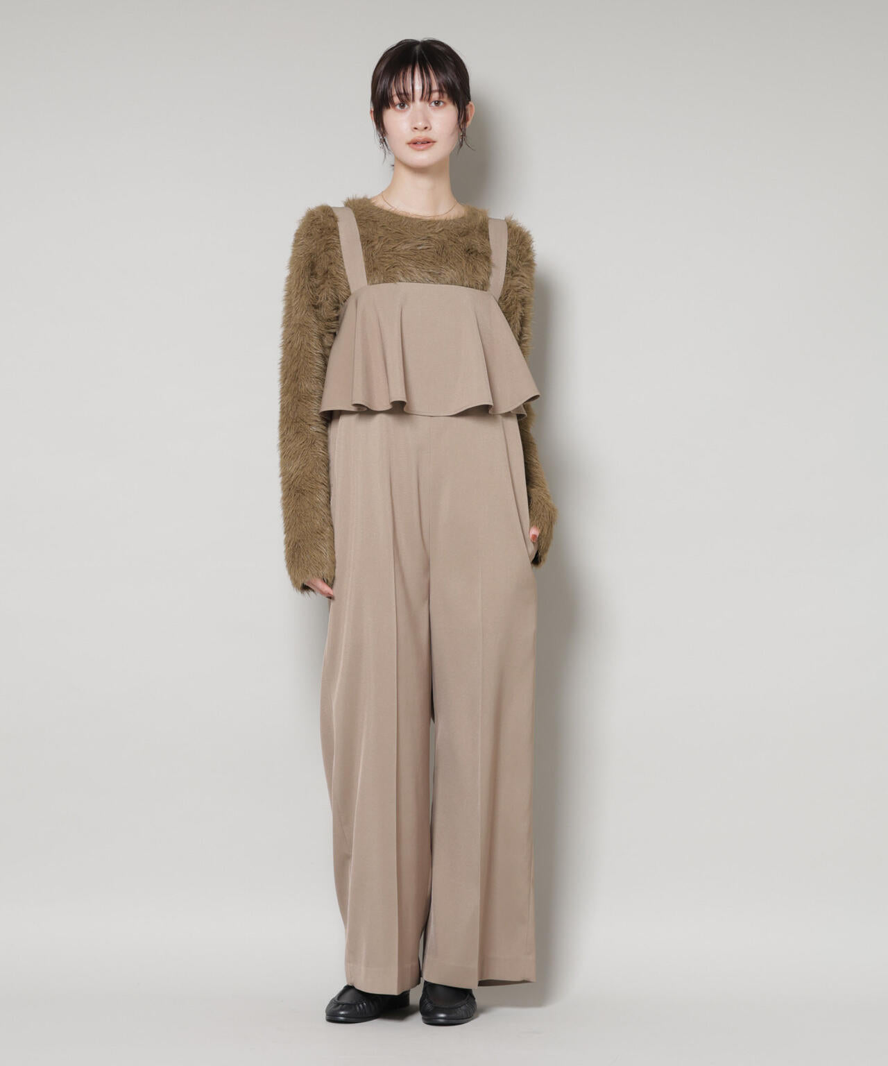 ミックスシャギーボートネックワイドニット 6735222352