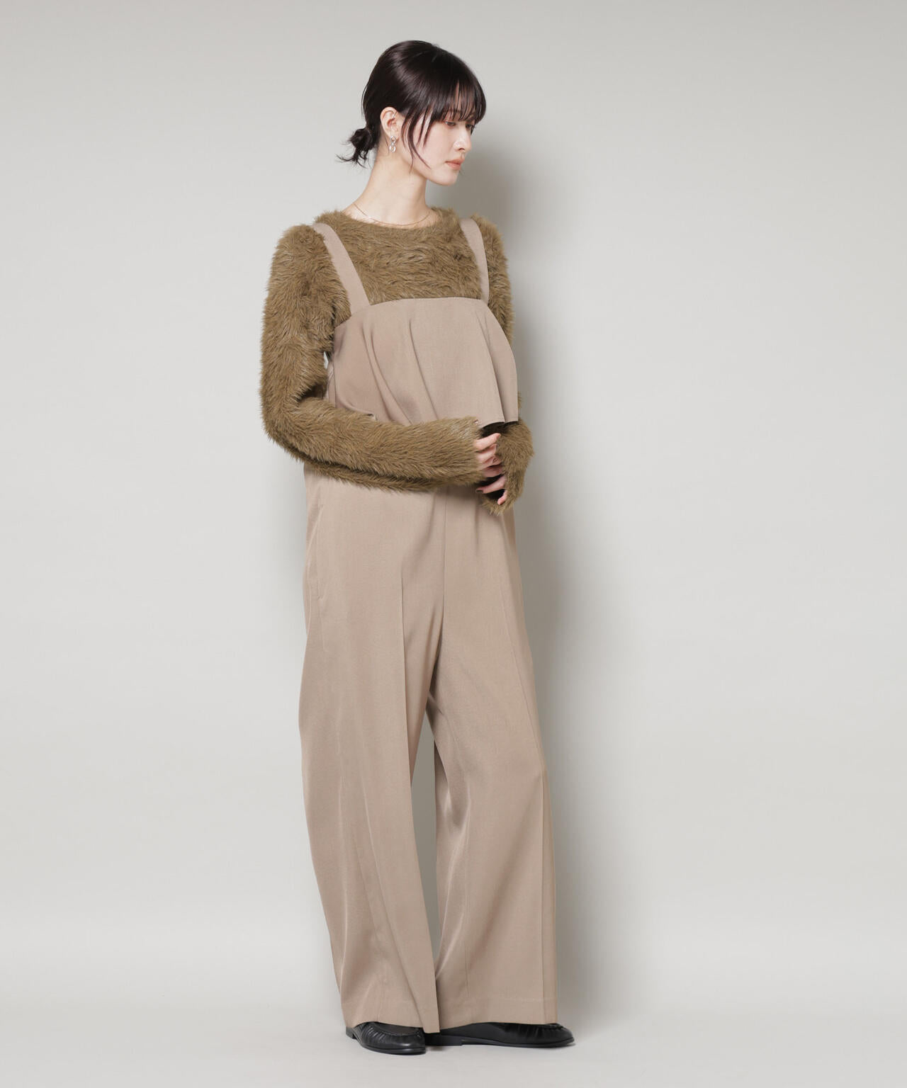 ミックスシャギーボートネックワイドニット 6735222352