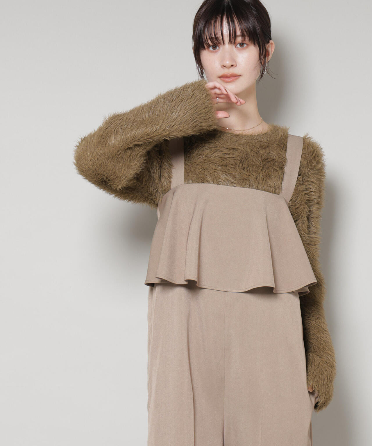 ミックスシャギーボートネックワイドニット 6735222352