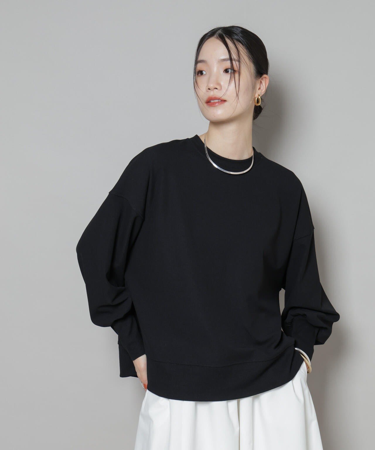 サカリバカットワイドクルーネックトップス(セットアップ可) 6735223302