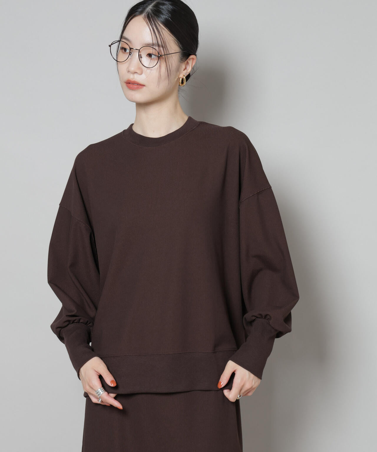 サカリバカットワイドクルーネックトップス(セットアップ可) 6735223302