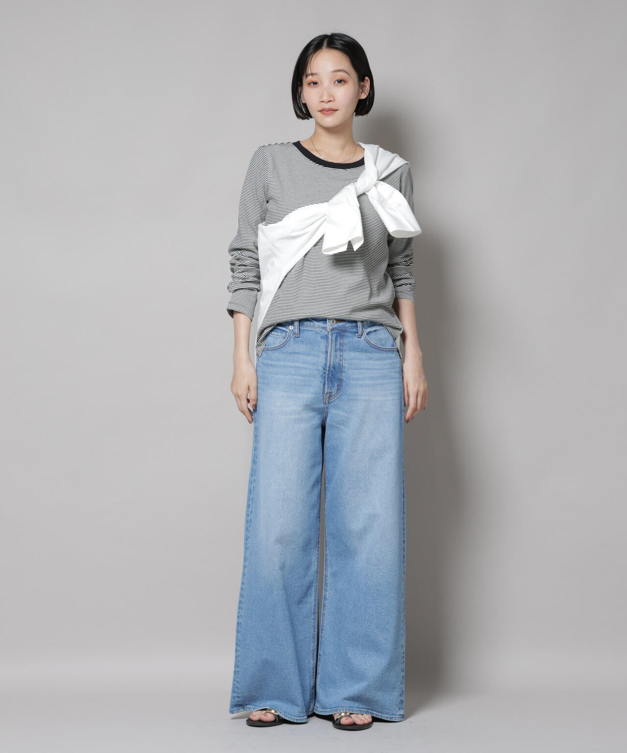 ミジンボーダー ロングスリーブ Tシャツ