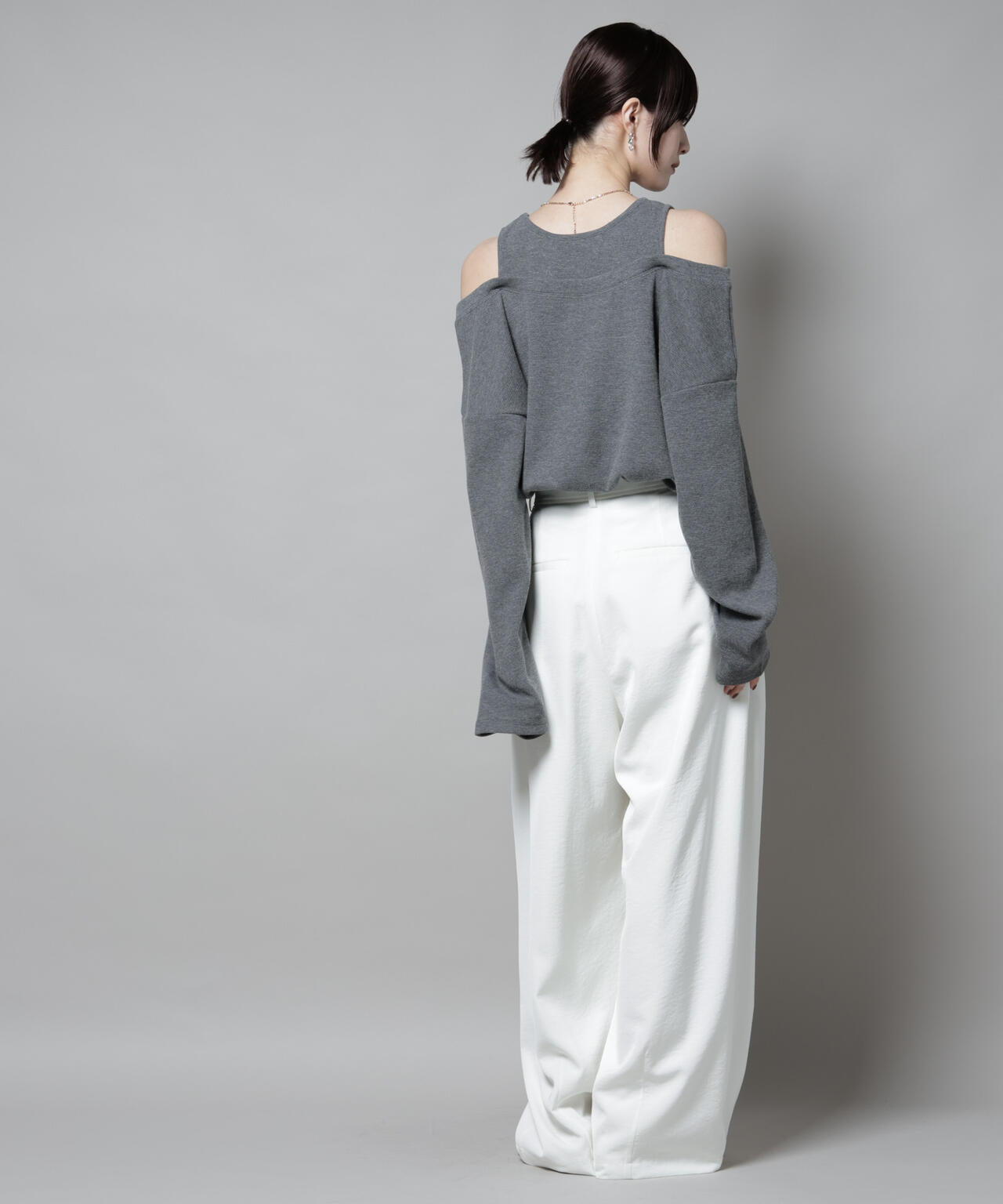 フェイクレイヤードワッフルカットトップス 6735223305