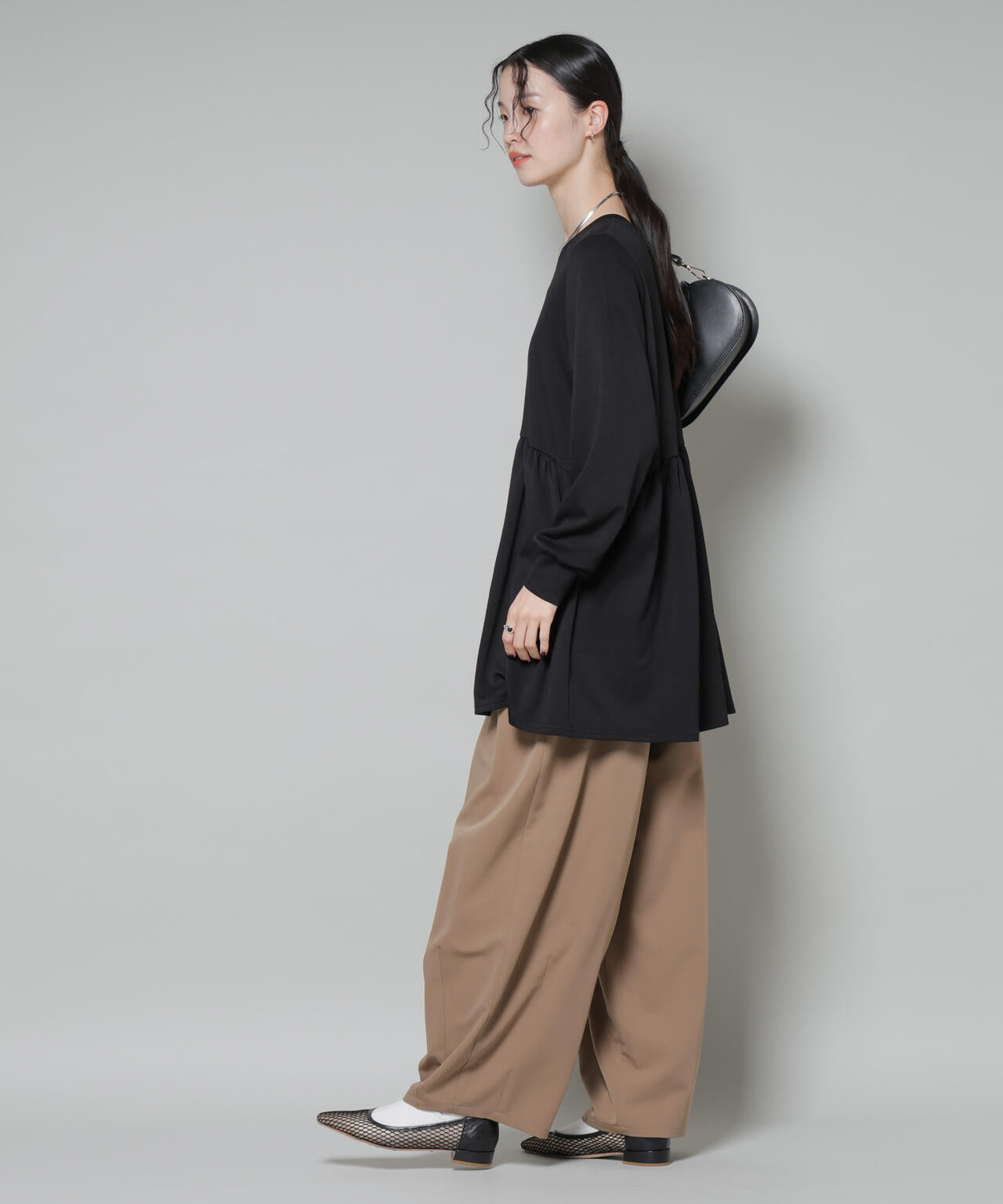 サーモジャージーウエスト切り替えギャザープルオーバー 6735223315