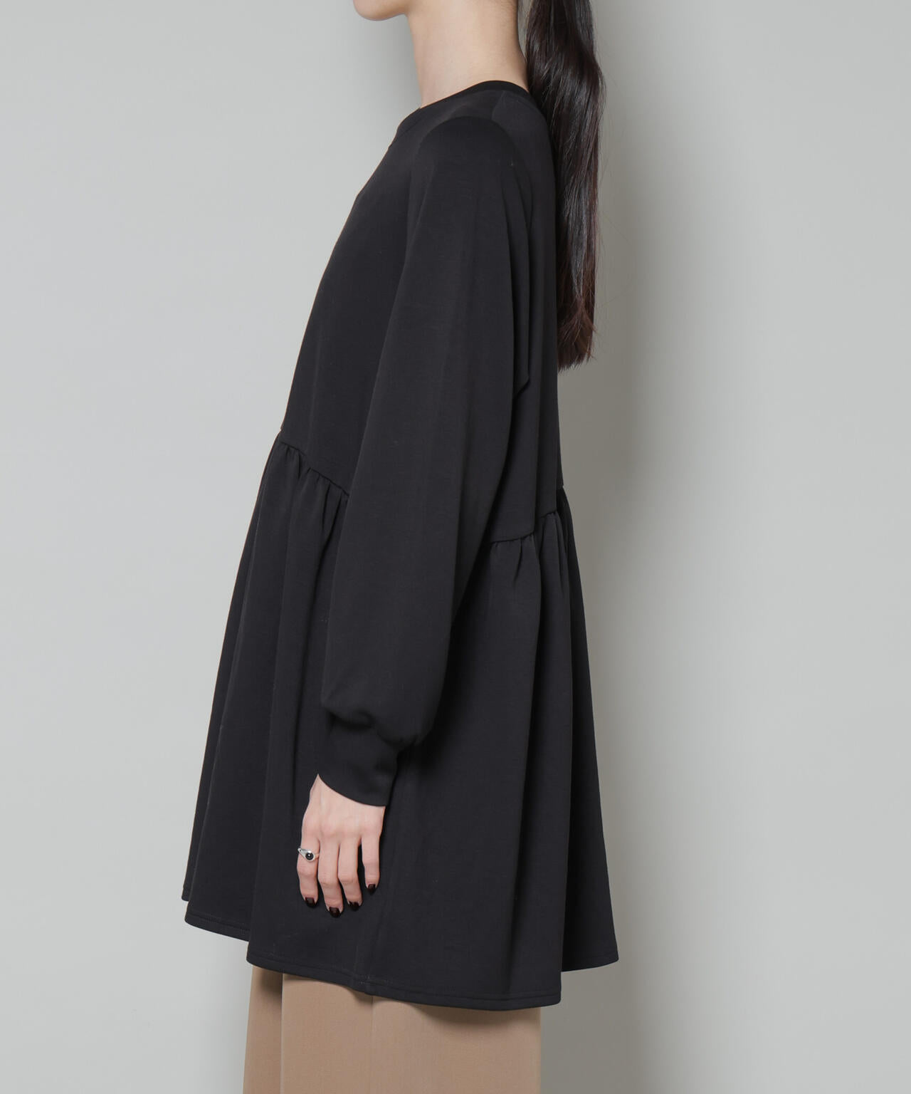 サーモジャージーウエスト切り替えギャザープルオーバー 6735223315