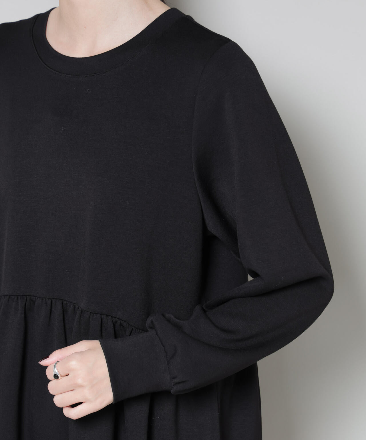 サーモジャージーウエスト切り替えギャザープルオーバー 6735223315