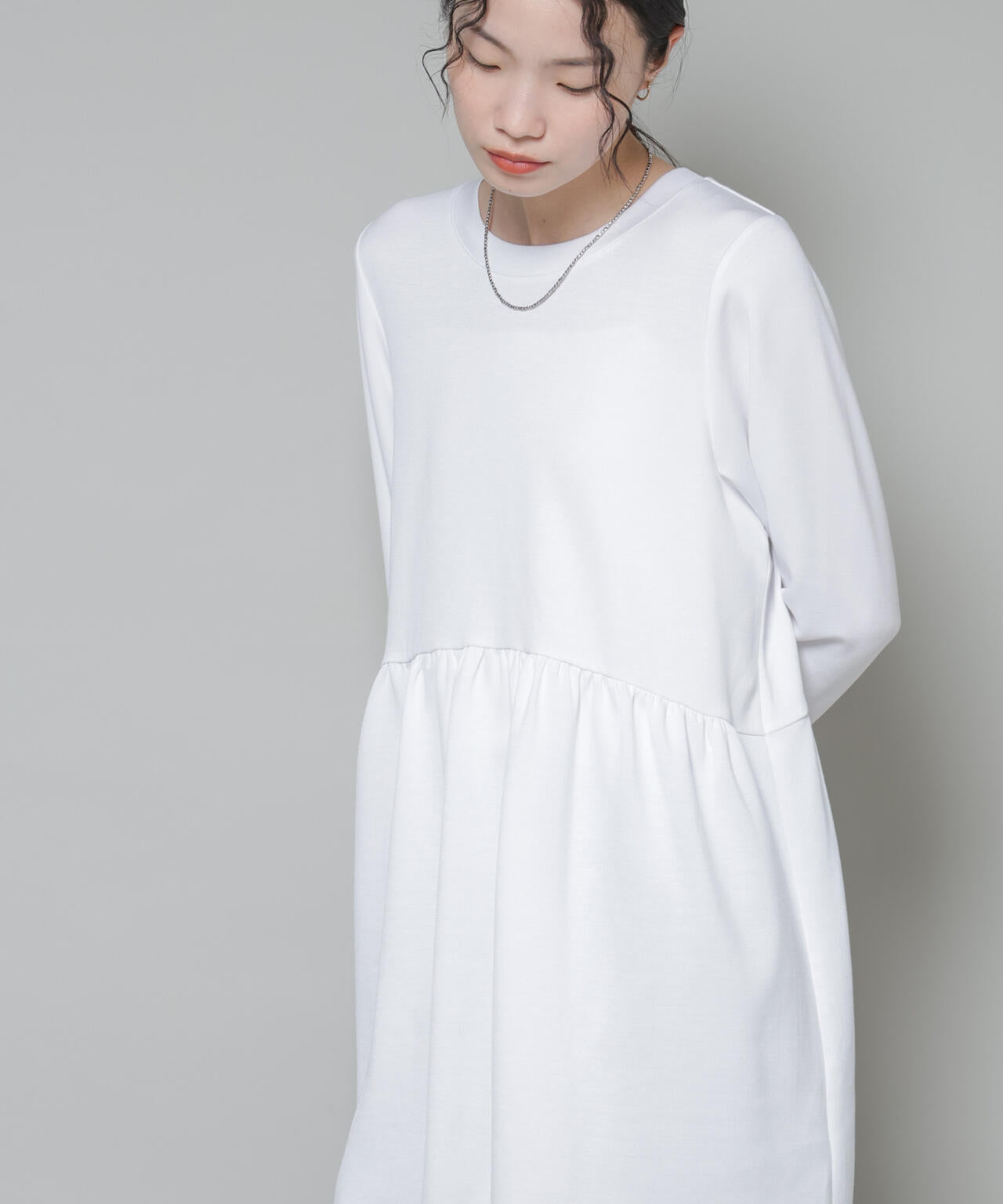 サーモジャージーウエスト切り替えギャザープルオーバー 6735223315