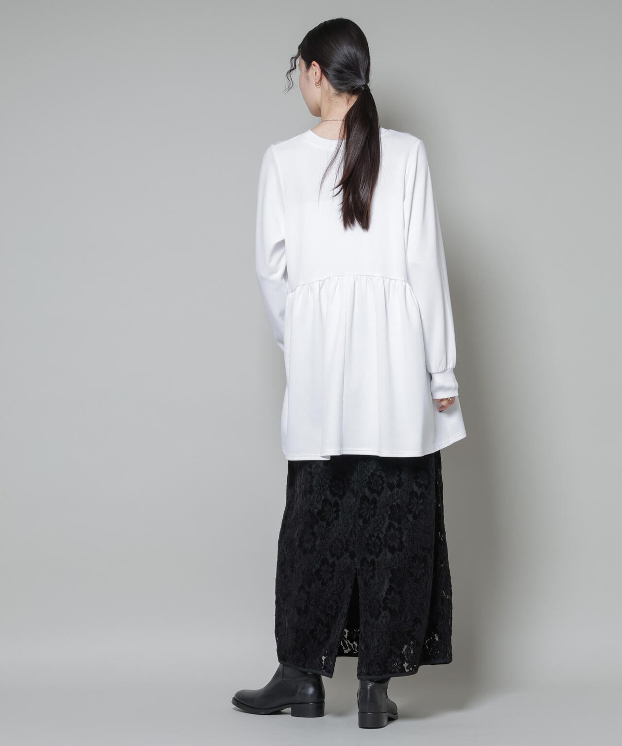 サーモジャージーウエスト切り替えギャザープルオーバー 6735223315