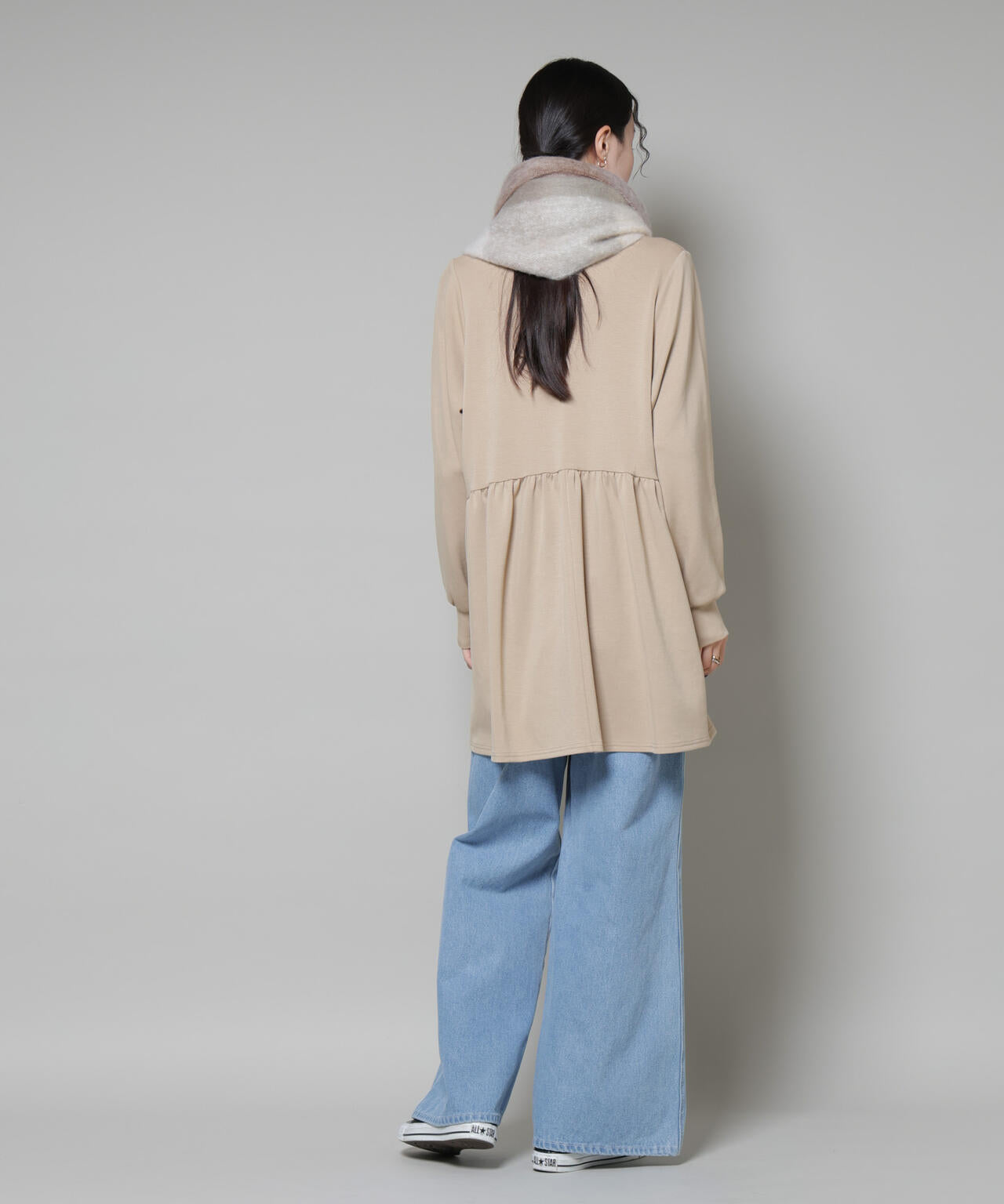 サーモジャージーウエスト切り替えギャザープルオーバー 6735223315