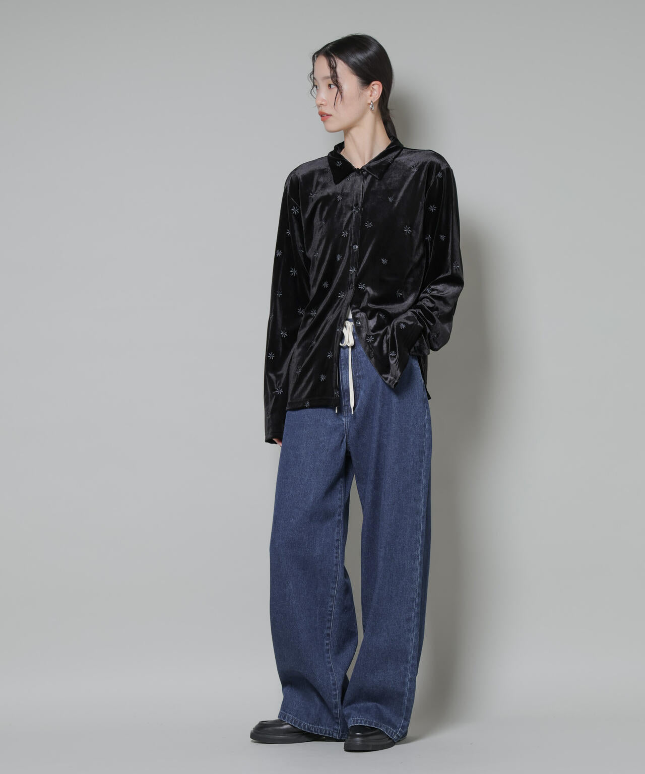 刺繍ベロアカットシャツ(セットアップ可) 6735223317