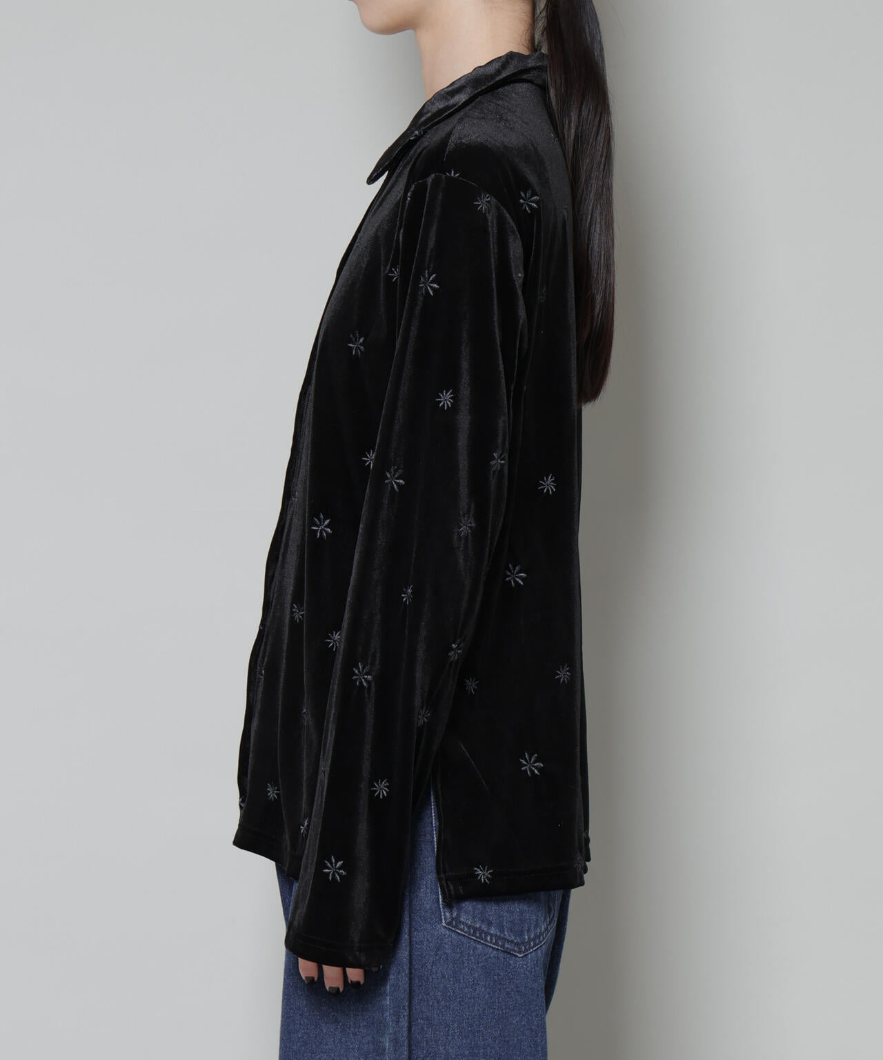 刺繍ベロアカットシャツ(セットアップ可) 6735223317