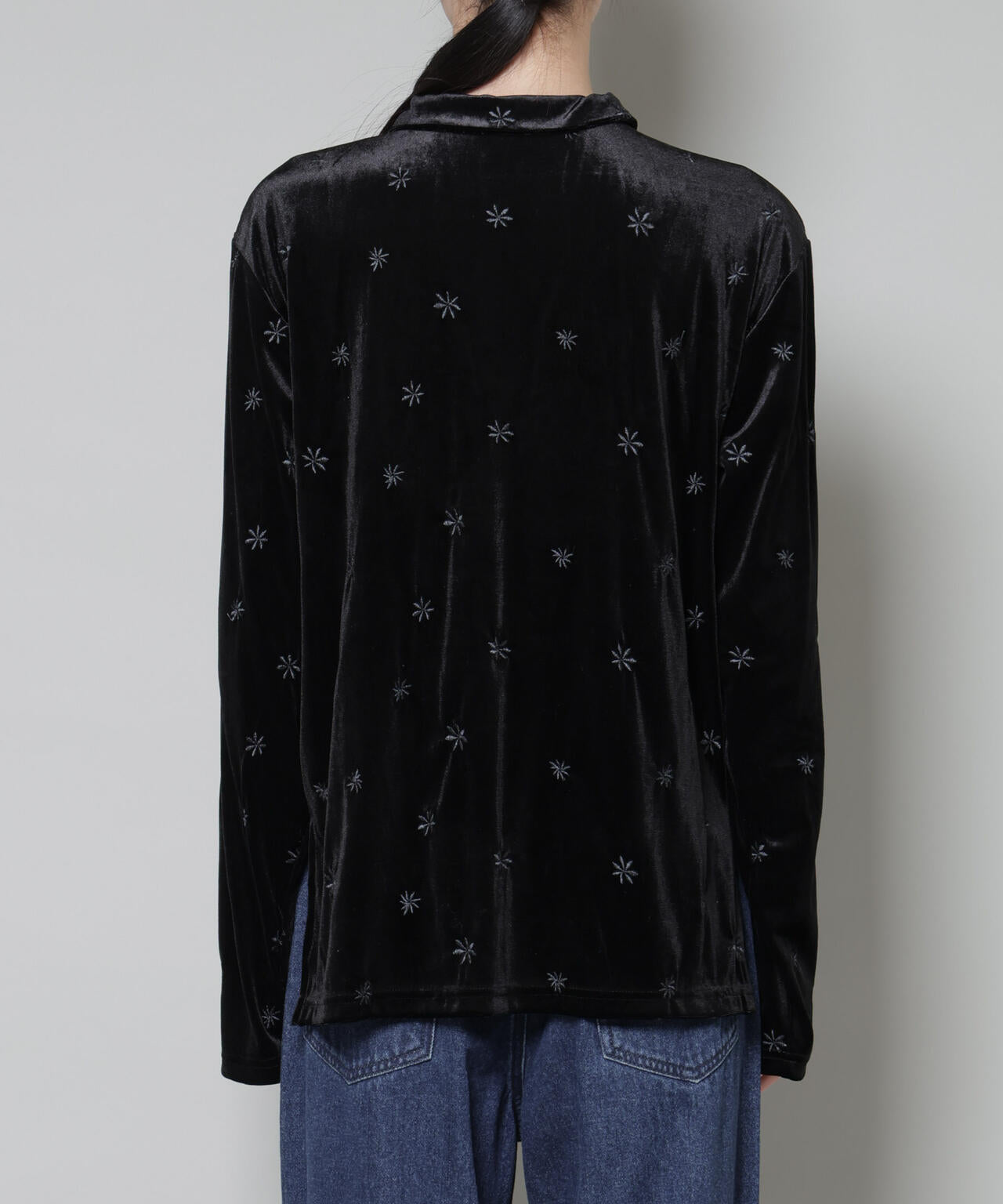 刺繍ベロアカットシャツ(セットアップ可) 6735223317