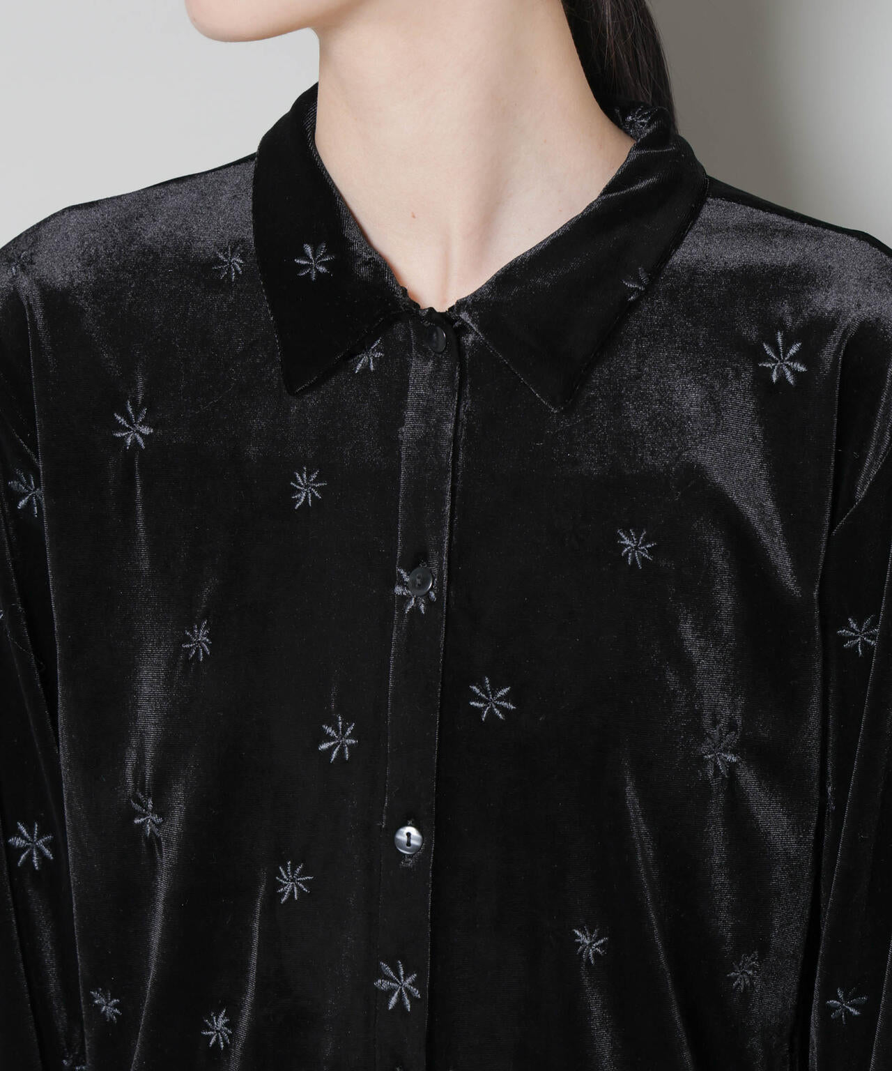 刺繍ベロアカットシャツ(セットアップ可) 6735223317