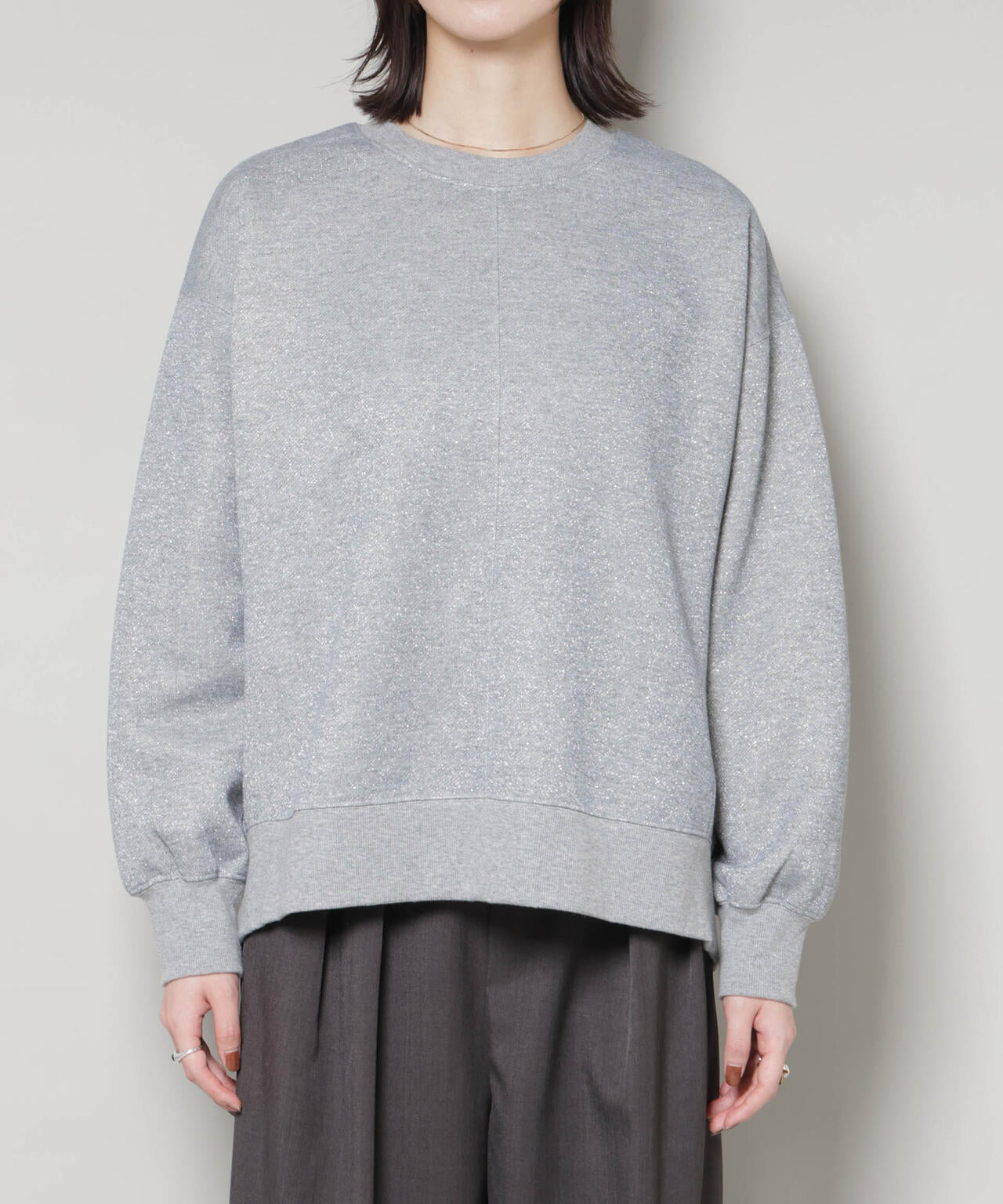 ラメ裏毛トップス 6735223318