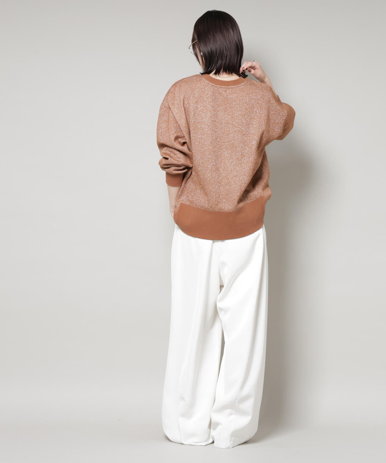 ラメ裏毛トップス 6735223318