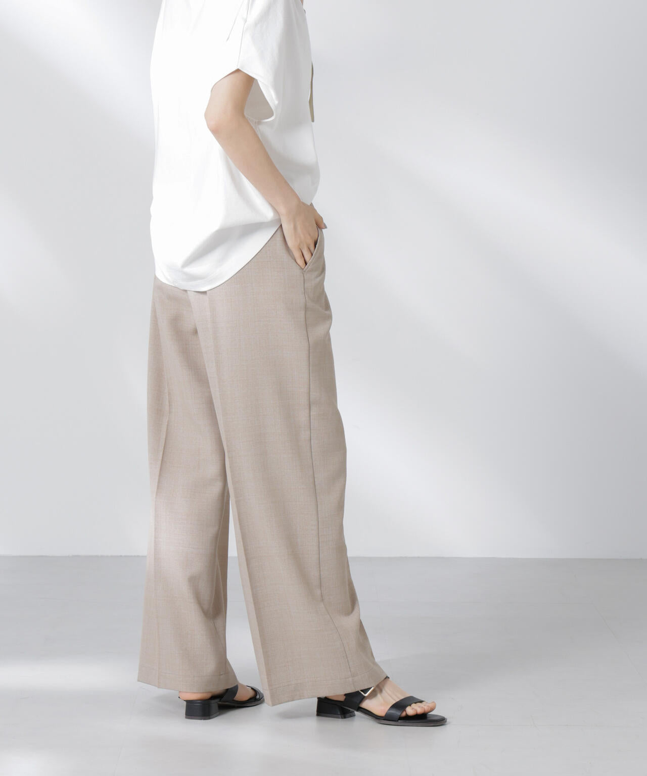 タックイージーセンタープレスストレートパンツ 6735227300
