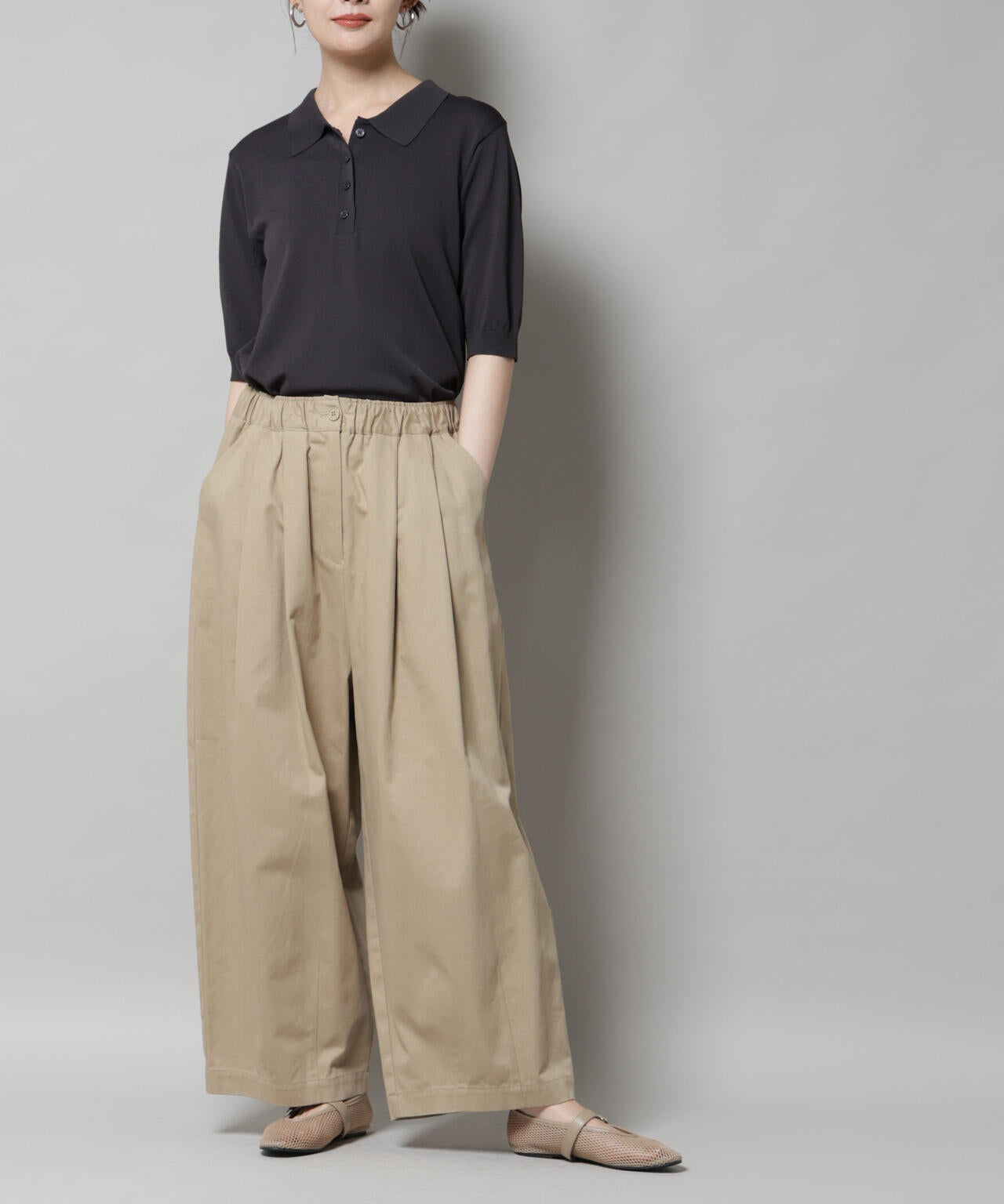 タックコクーンチノパンツ