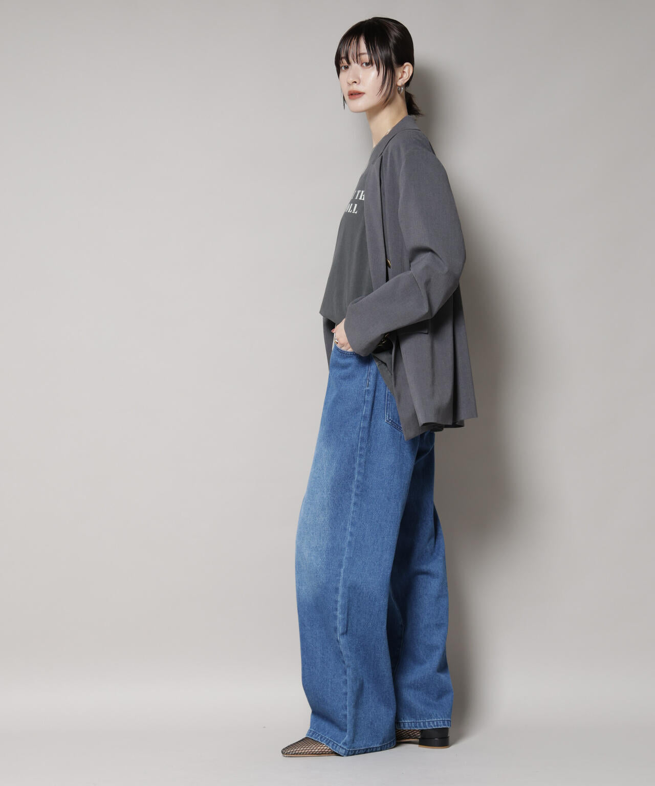 ドロストワイドデニムパンツ 6735227309