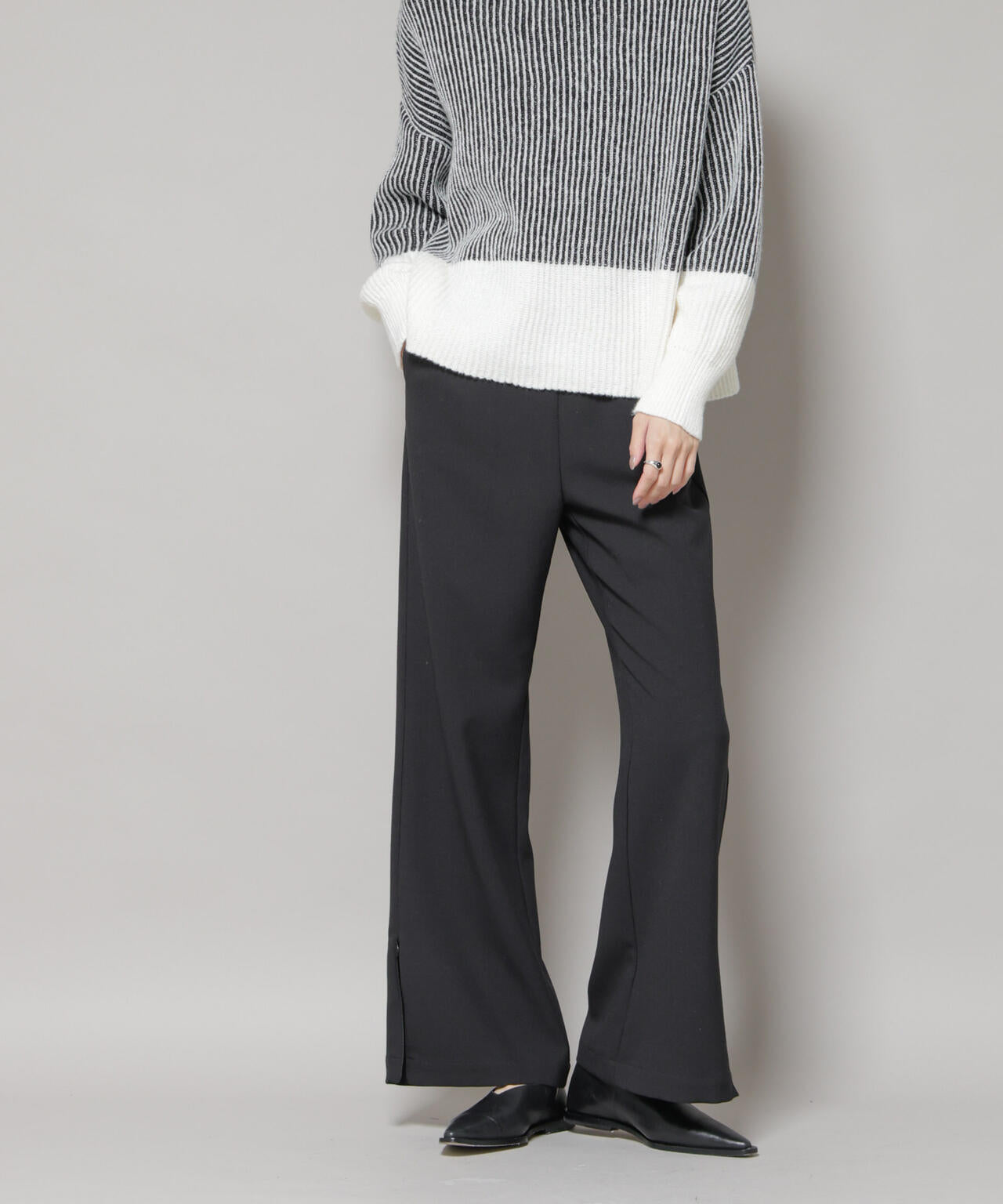 ジップスリット パンツ