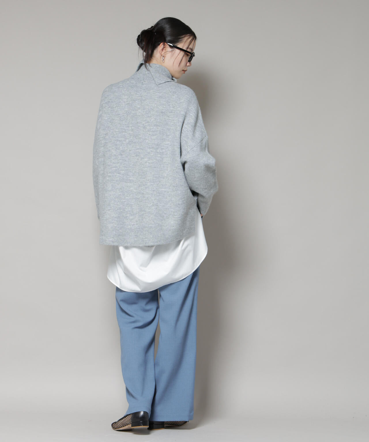 ジップスリット パンツ