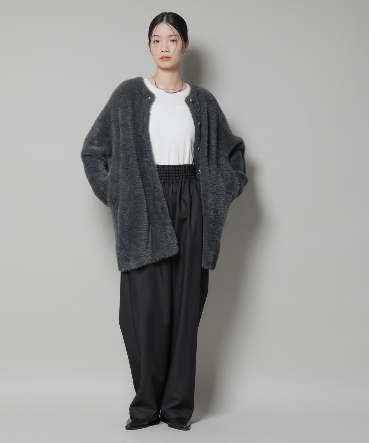 ウエストシャーリングゴムTRワイドパンツ 6735227313