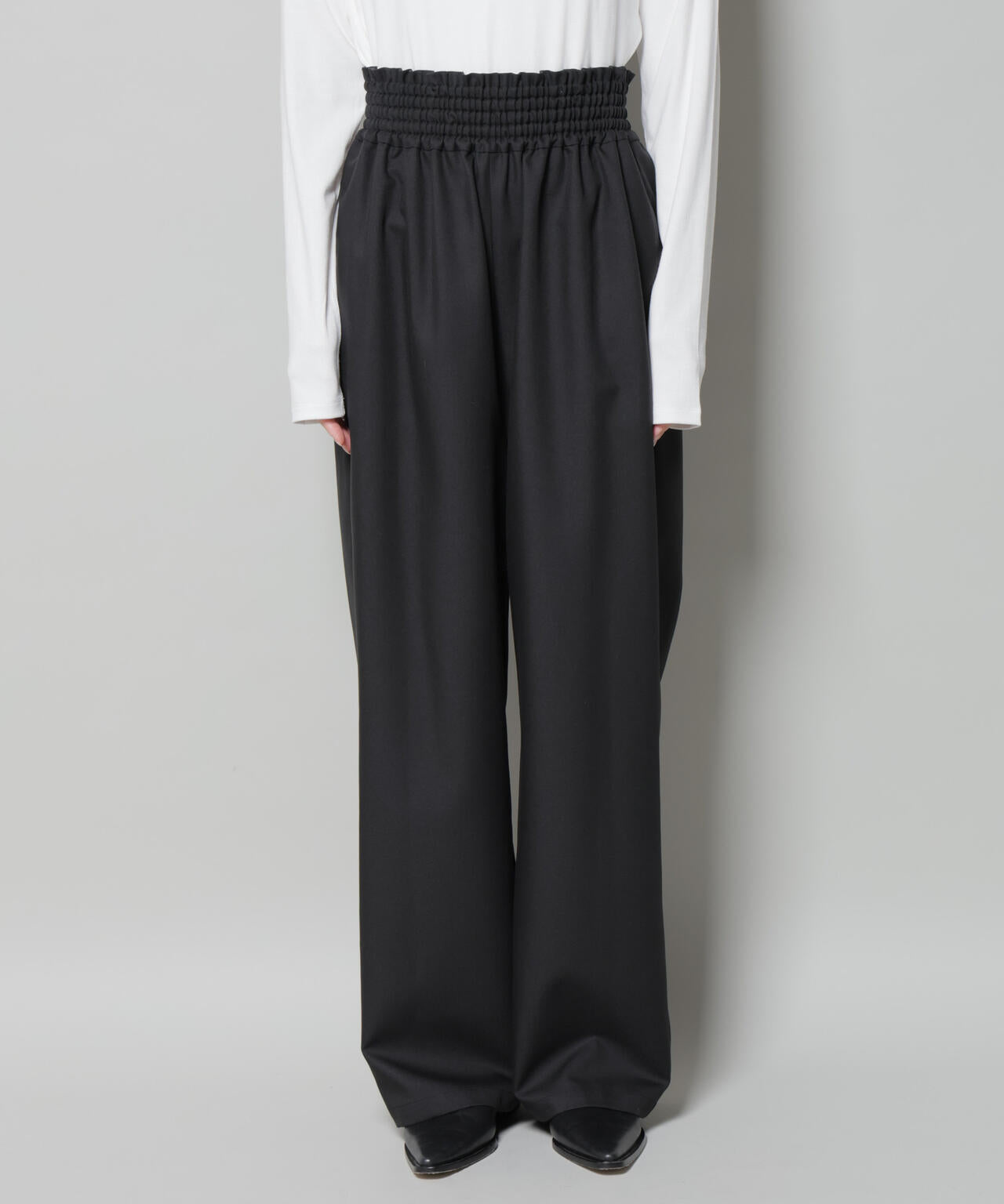 ウエストシャーリングゴムTRワイドパンツ 6735227313