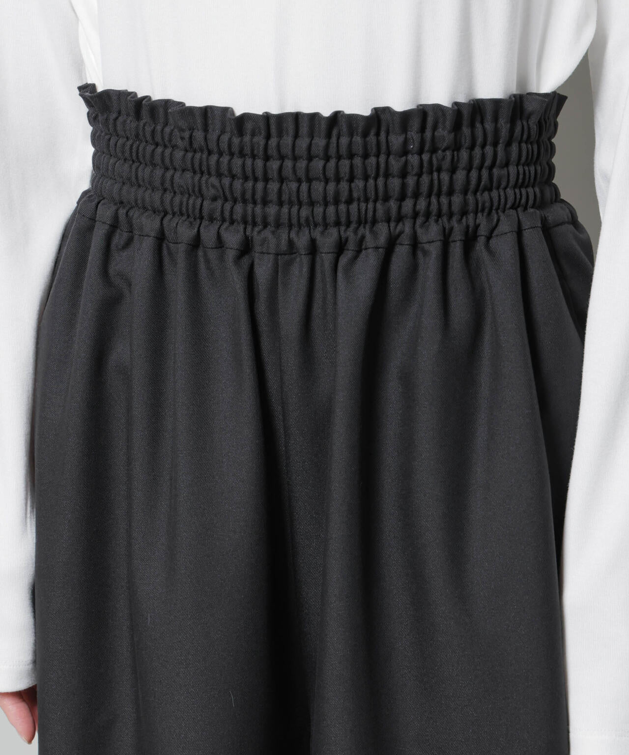 ウエストシャーリングゴムTRワイドパンツ 6735227313