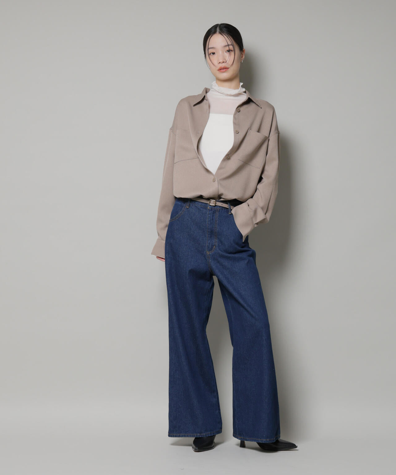 ワイド デニムパンツ