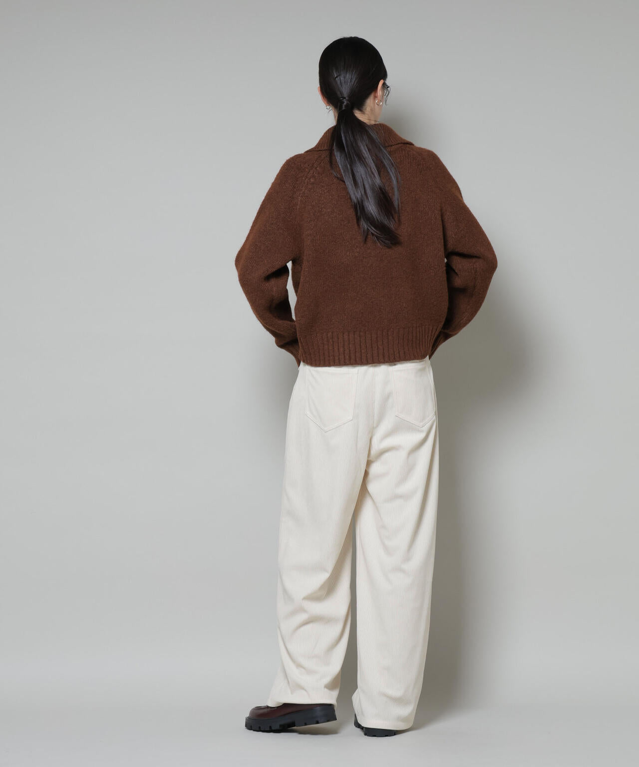 コーデュロイストレートパンツ B5172 ソフト コーデュロイ ストレートパンツ