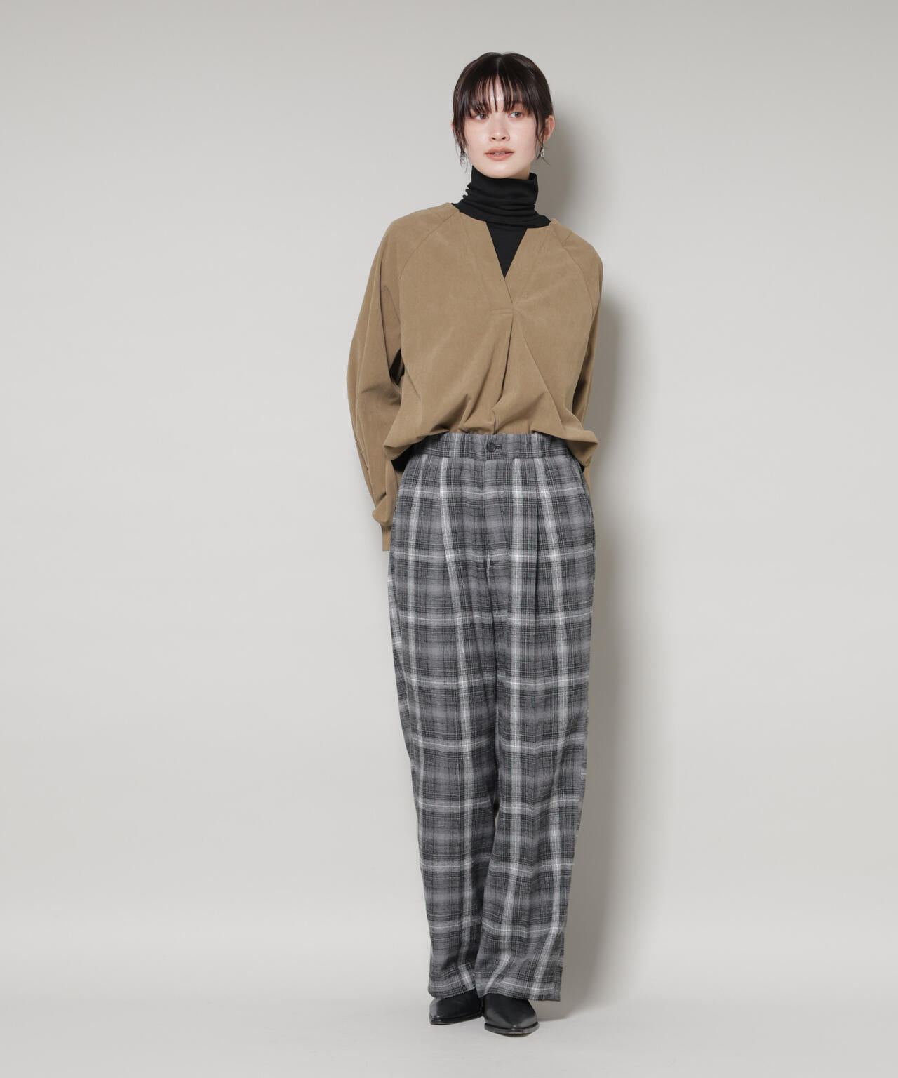 オンブレーチェックタックパンツ(セットアップ可) 6735227320