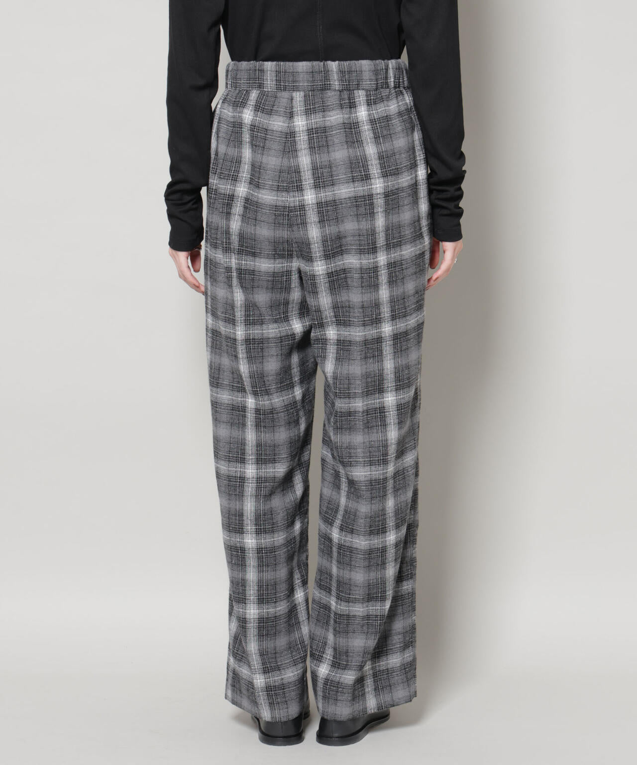 オンブレーチェック タックパンツ ( セットアップ 可)