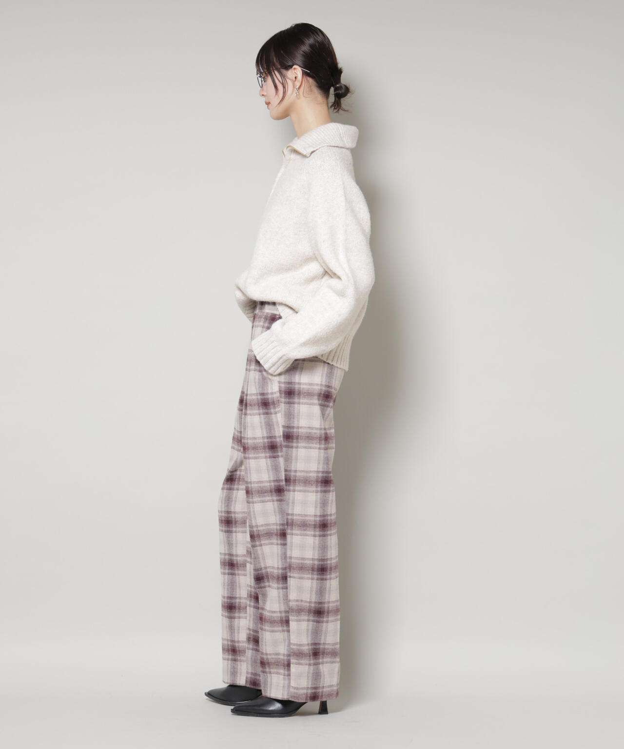 オンブレーチェックタックパンツ(セットアップ可) 6735227320