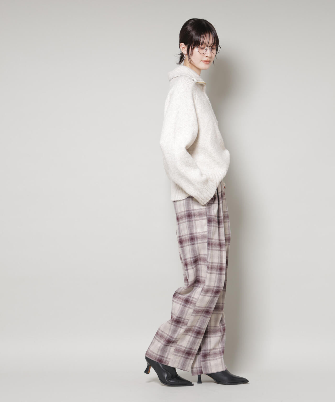 オンブレーチェックタックパンツ(セットアップ可) 6735227320