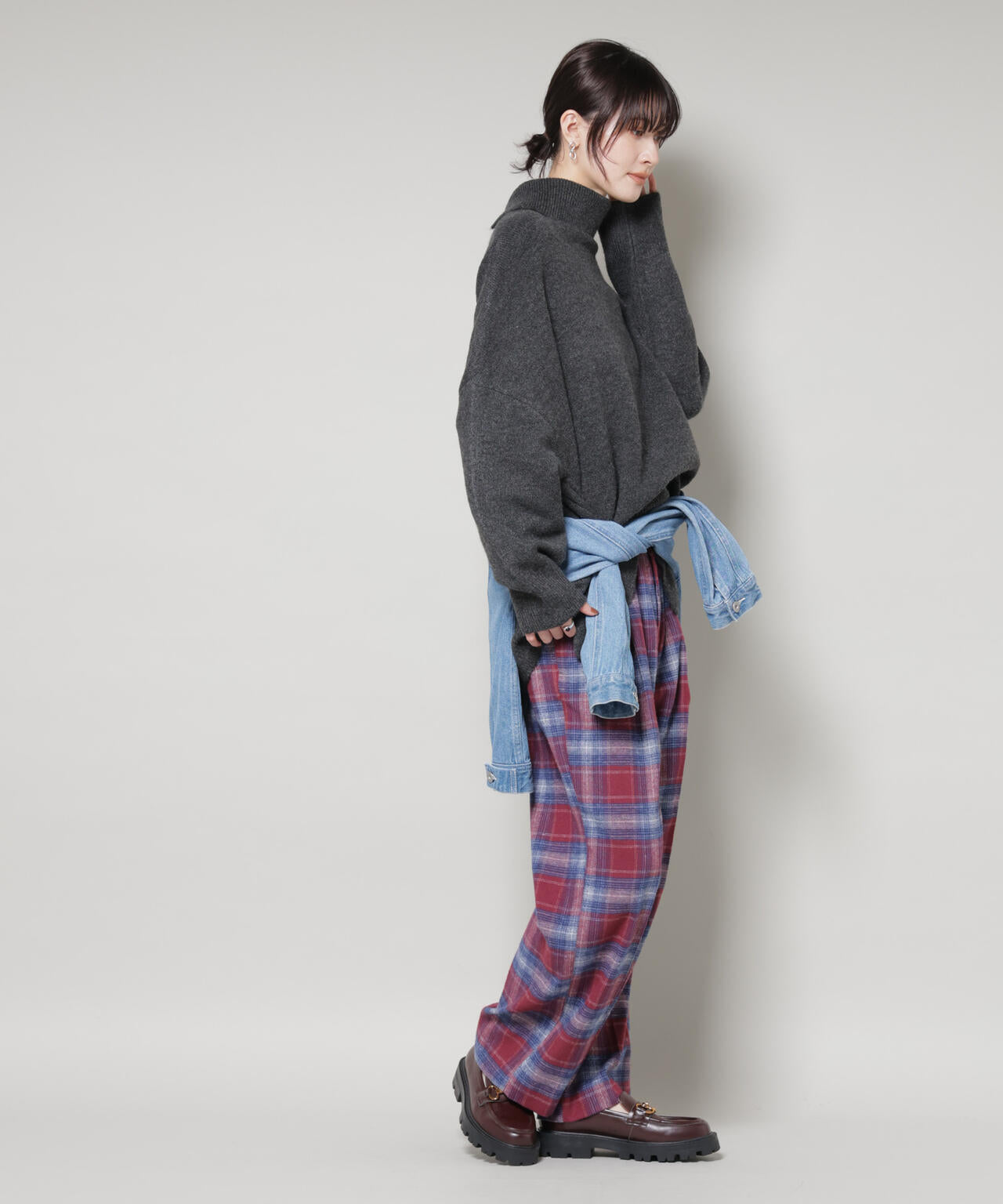 オンブレーチェックタックパンツ(セットアップ可) 6735227320