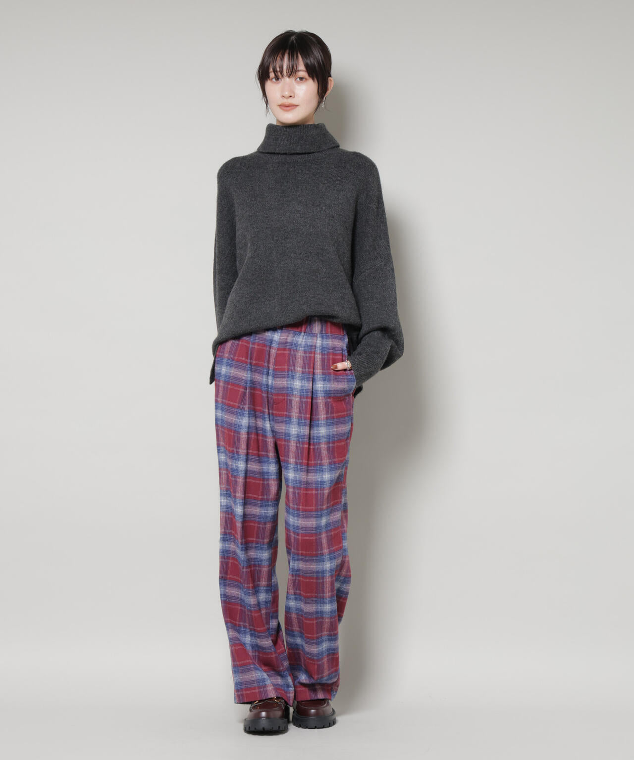 オンブレーチェックタックパンツ(セットアップ可) 6735227320