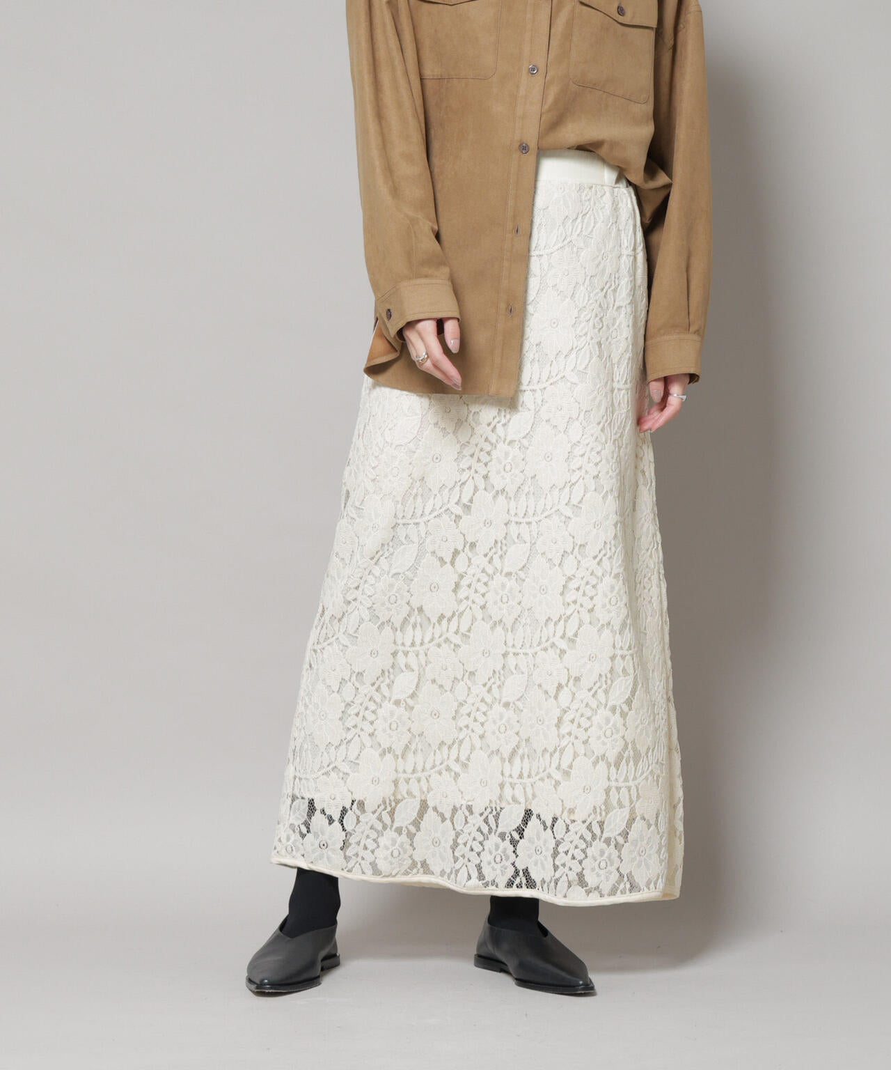 起毛レース スカート