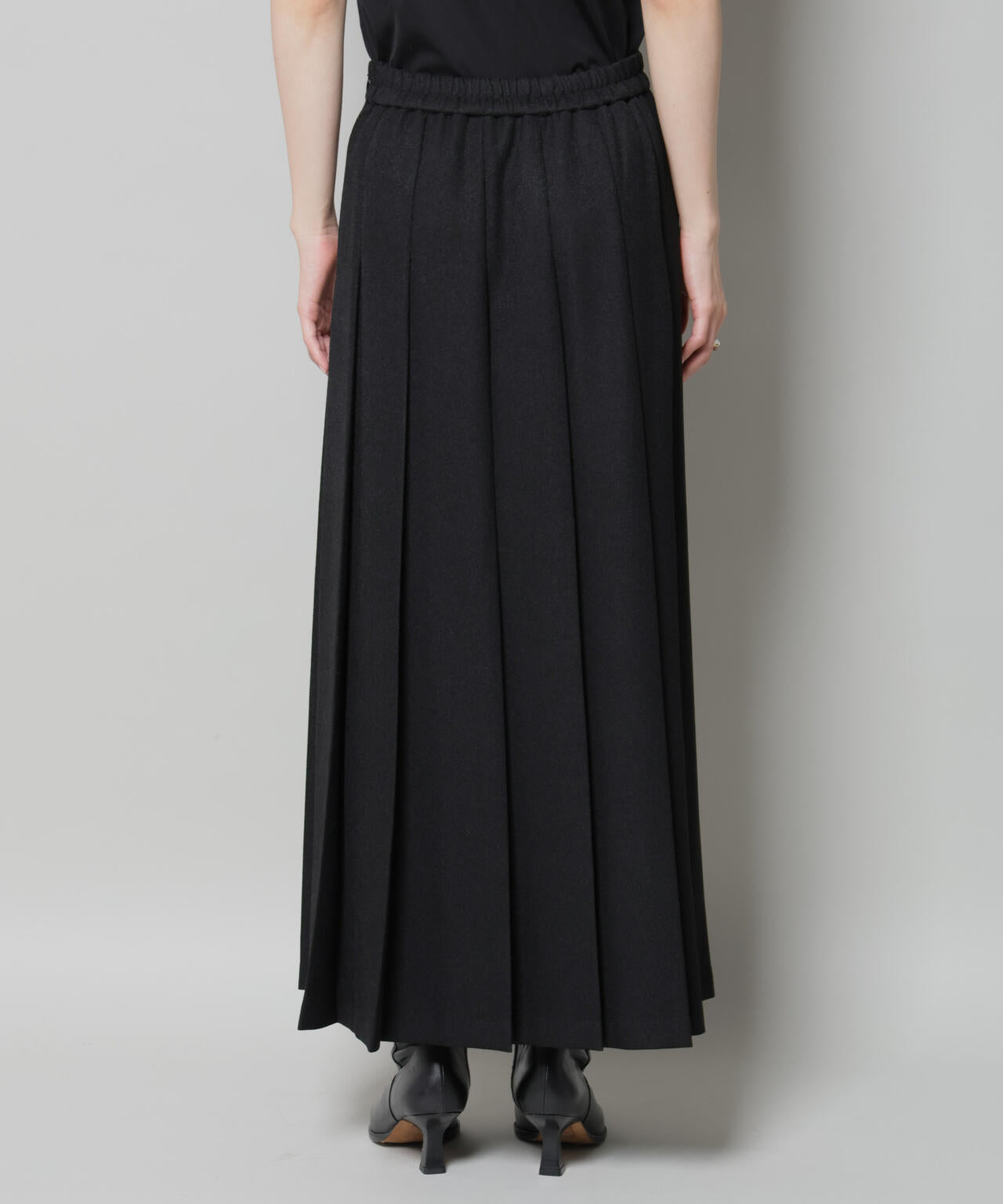 ワイド プリーツ ロングスカート