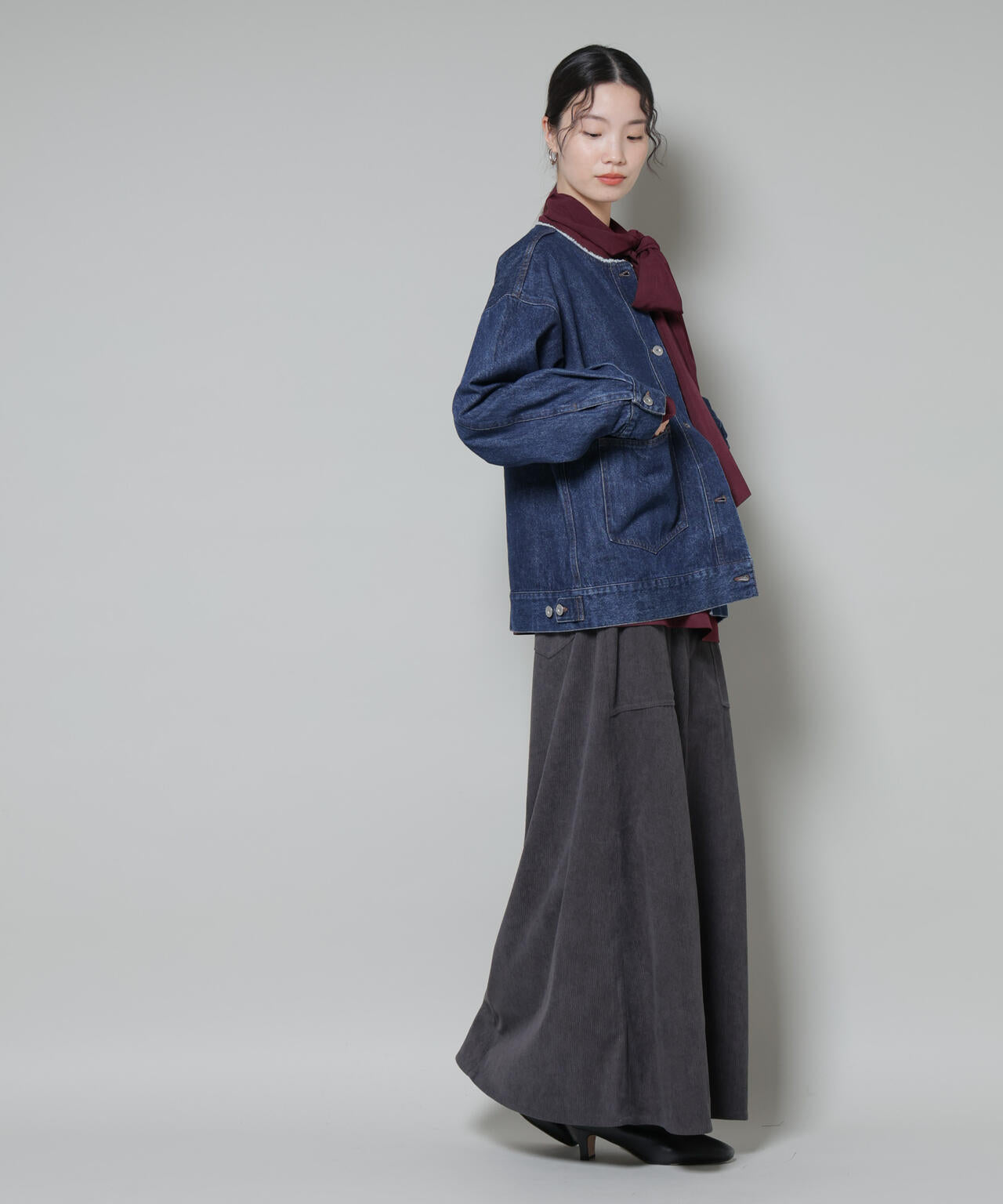 未試着未使用　コーデュロイ マキシ スカート ソフト コーデュロイ マキシスカート