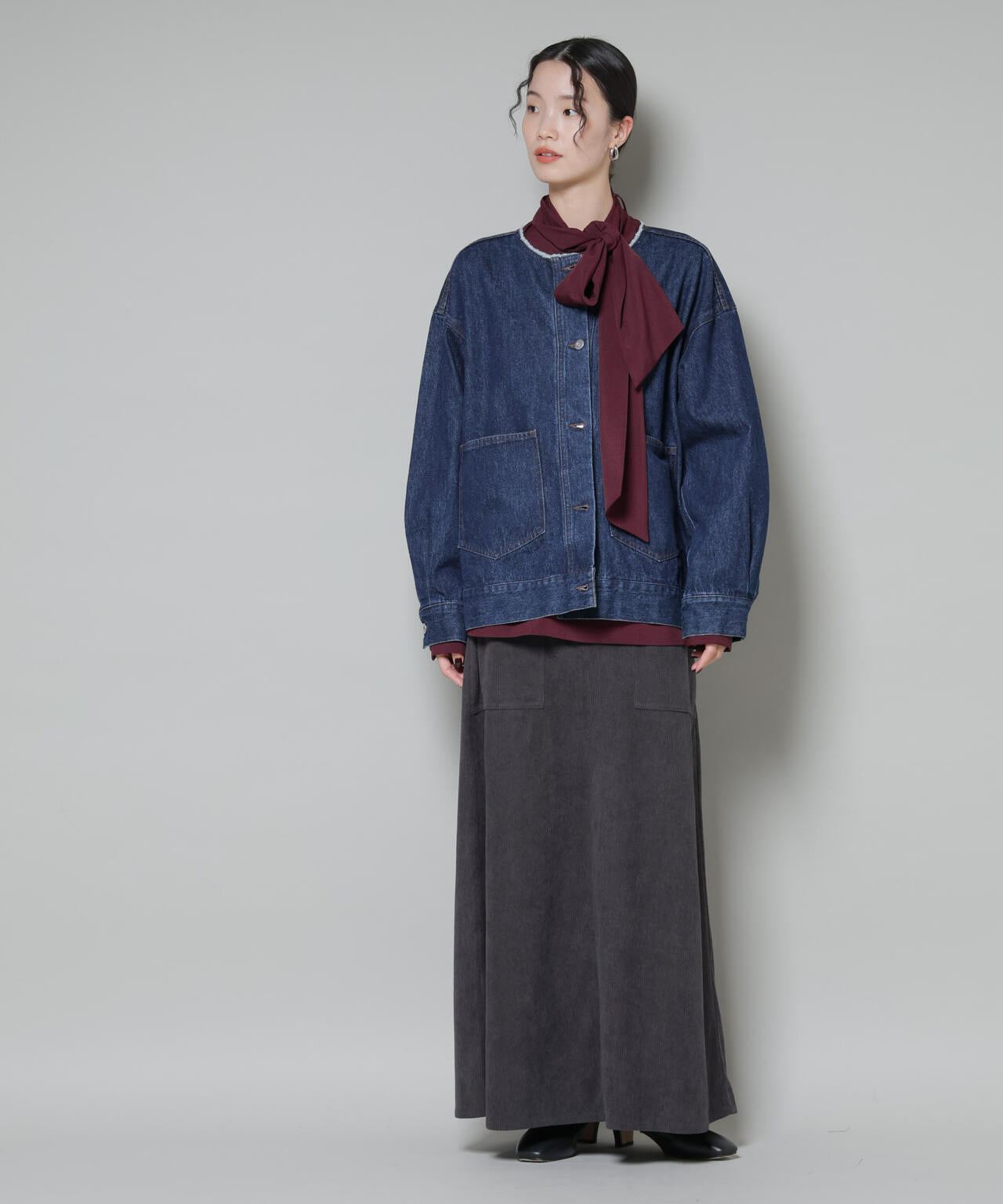 ソフトコーデュロイマキシスカート 6735230319