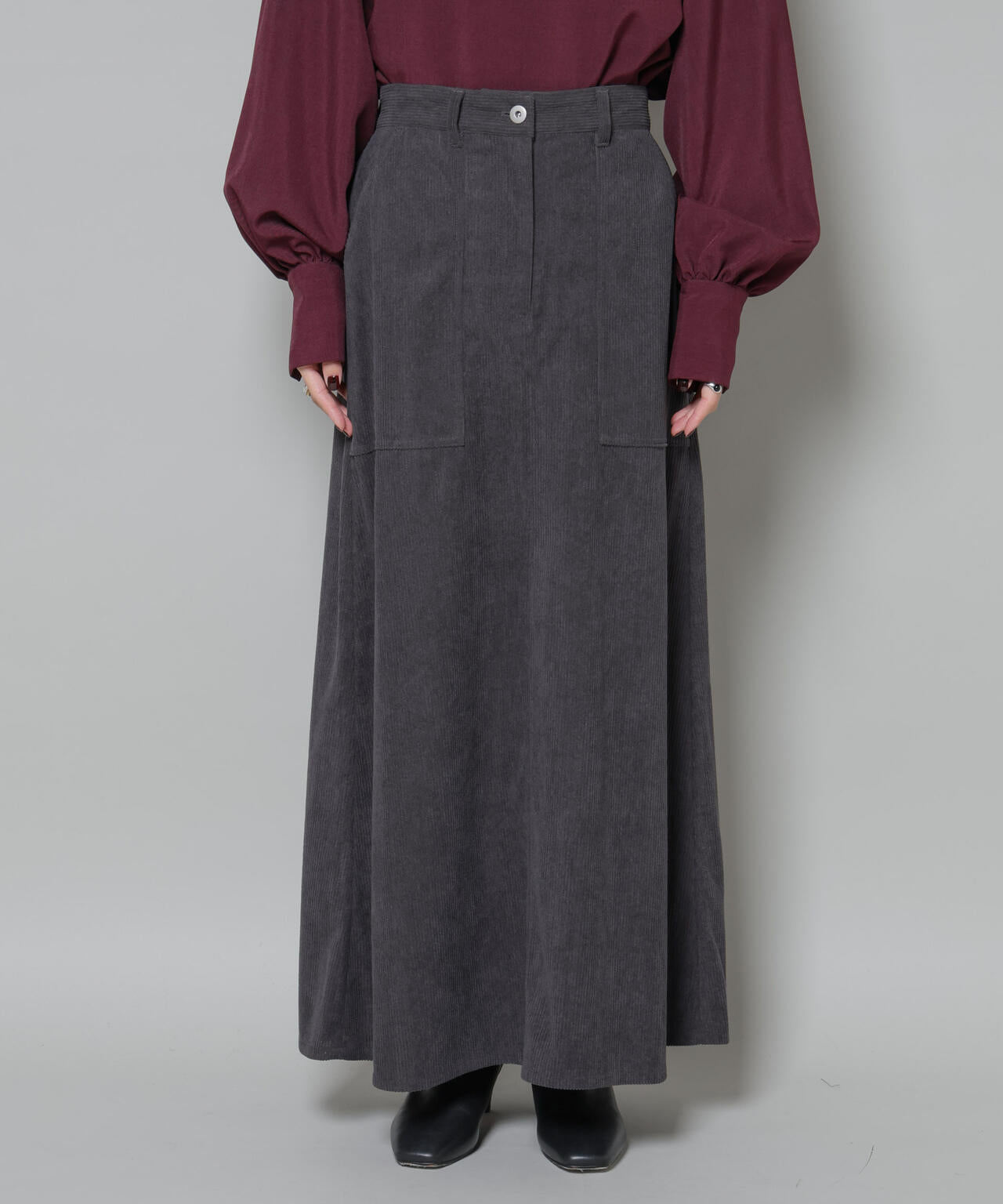 ソフトコーデュロイマキシスカート 6735230319