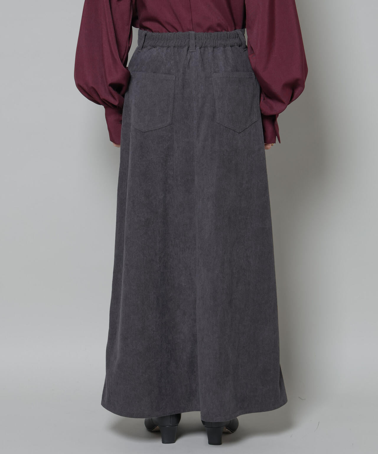 ソフト コーデュロイ マキシスカート