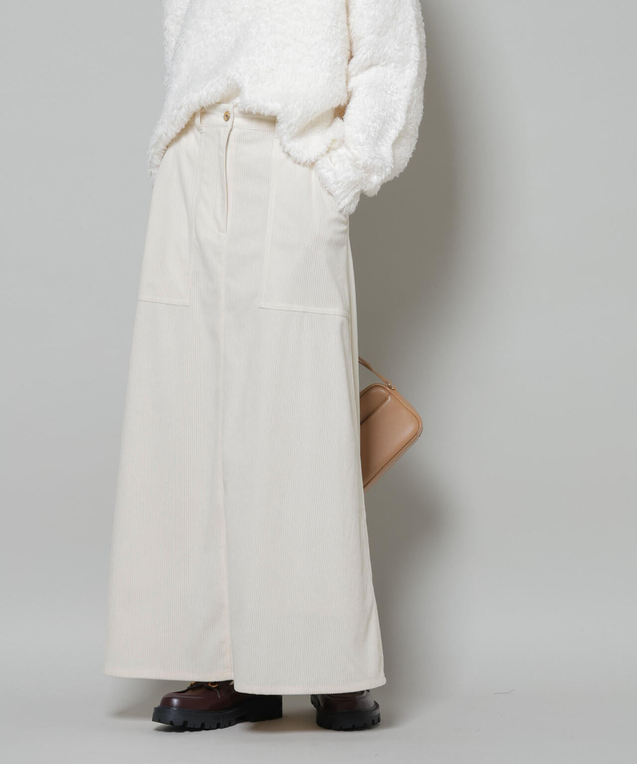 ソフト コーデュロイ マキシスカート