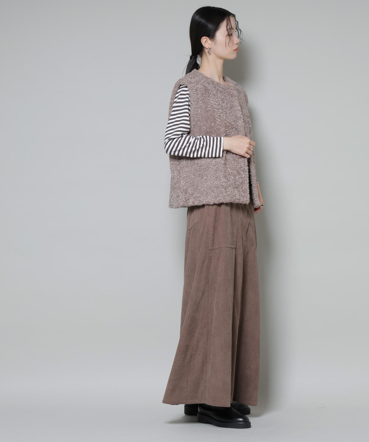 ソフトコーデュロイマキシスカート 6735230319