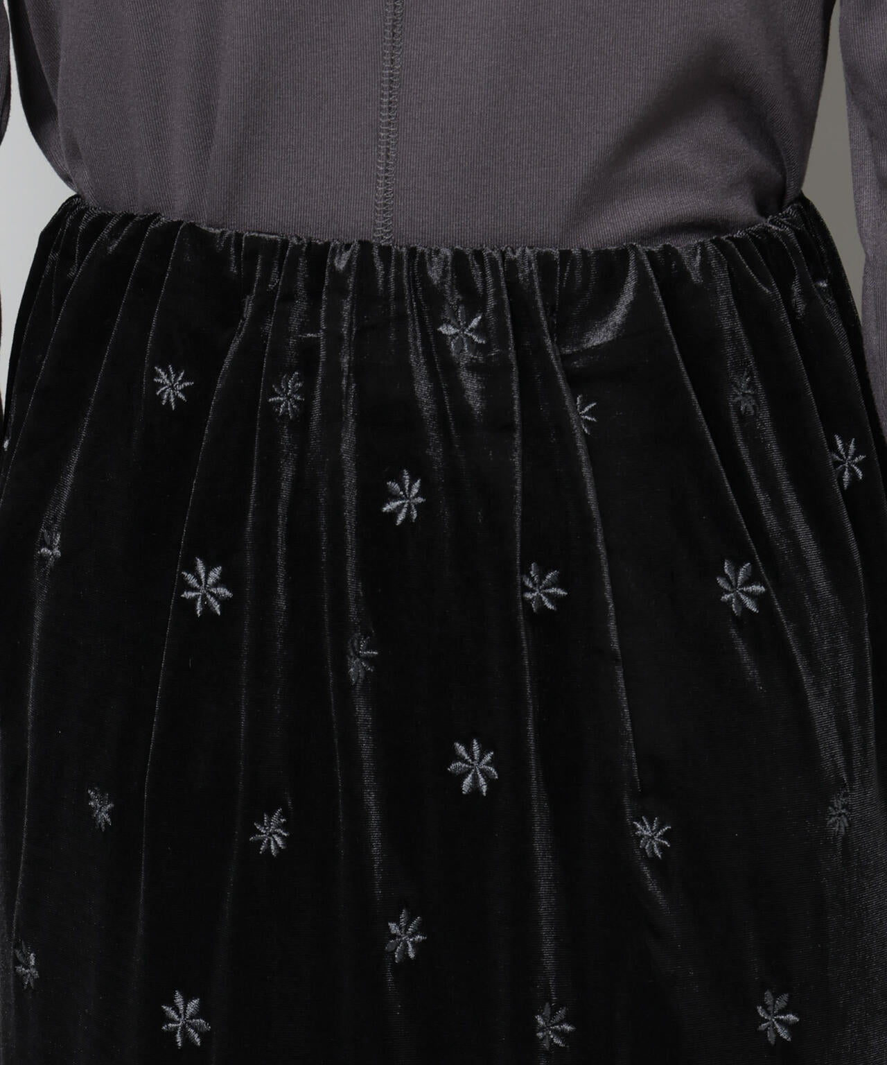 刺繍ベロアカットナロースカート(セットアップ可) 6735230320