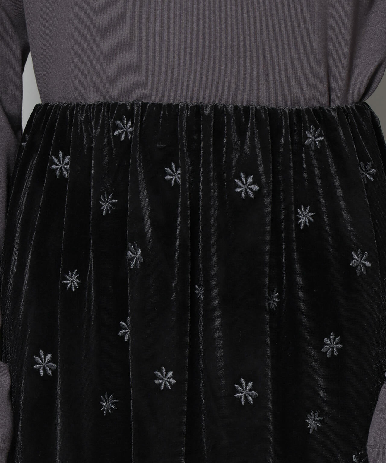 刺繍ベロアカットナロースカート(セットアップ可) 6735230320