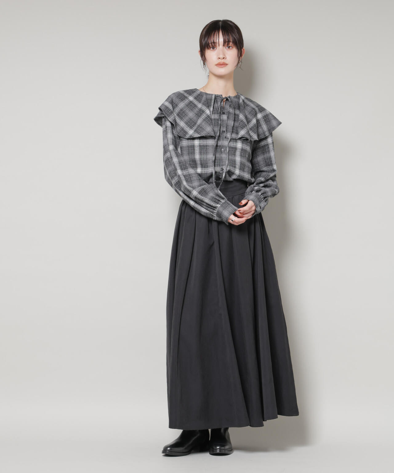 起毛ピーチギャザーボリュームスカート 6735230321