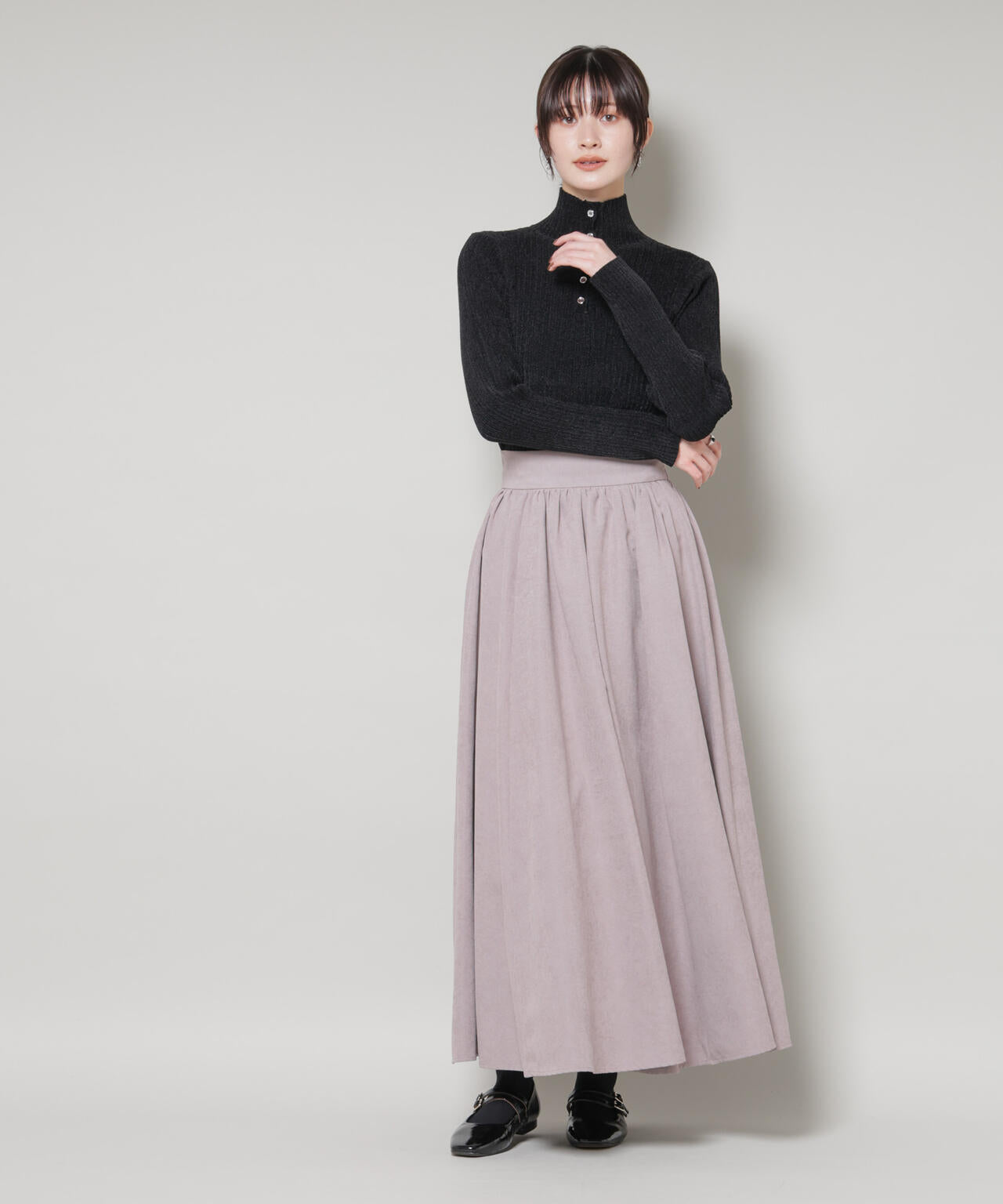 起毛ピーチギャザーボリュームスカート 6735230321