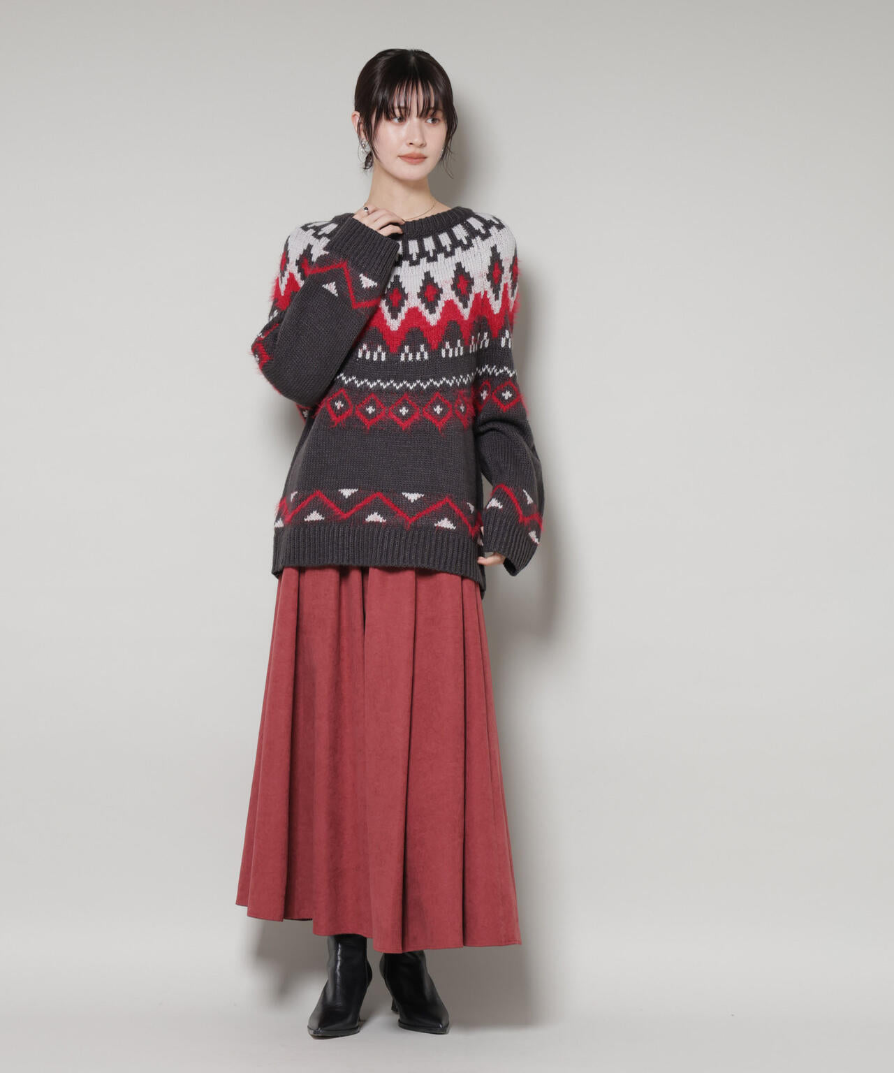 起毛ピーチギャザーボリュームスカート 6735230321