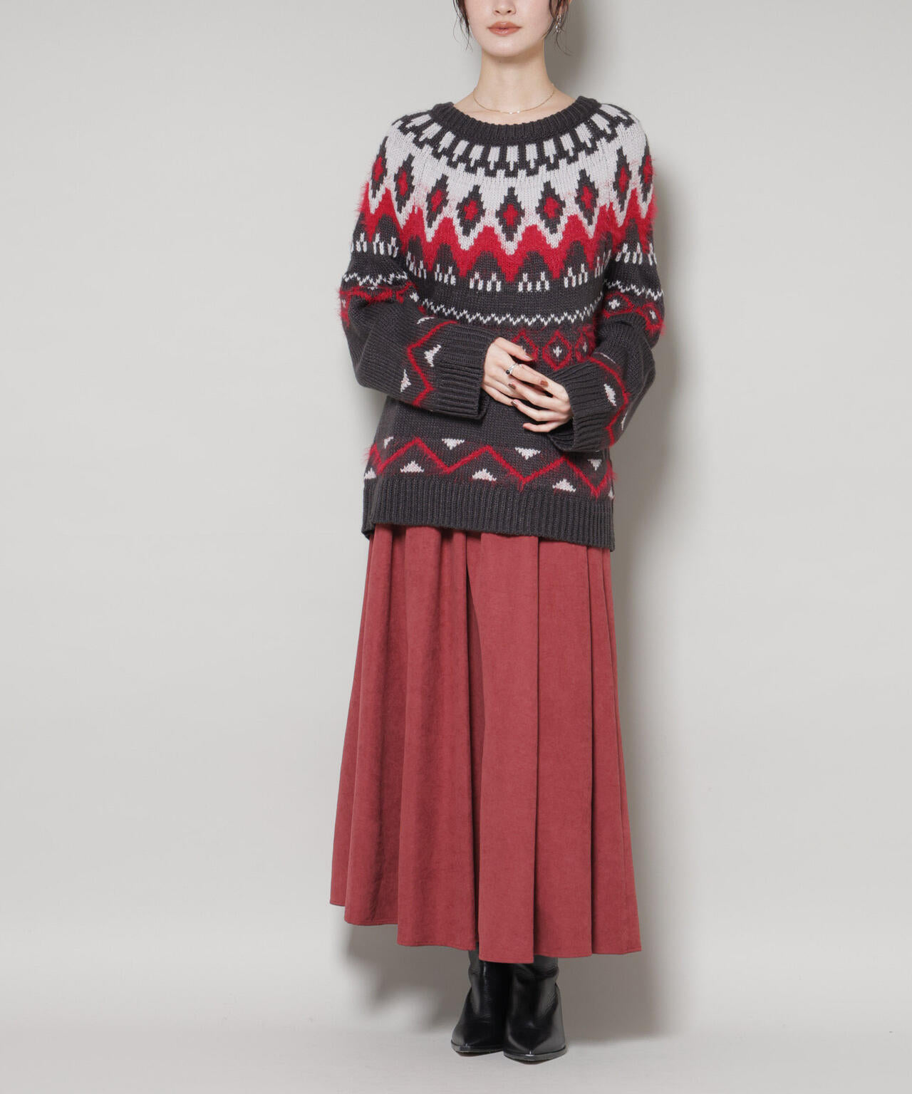 起毛ピーチギャザーボリュームスカート 6735230321