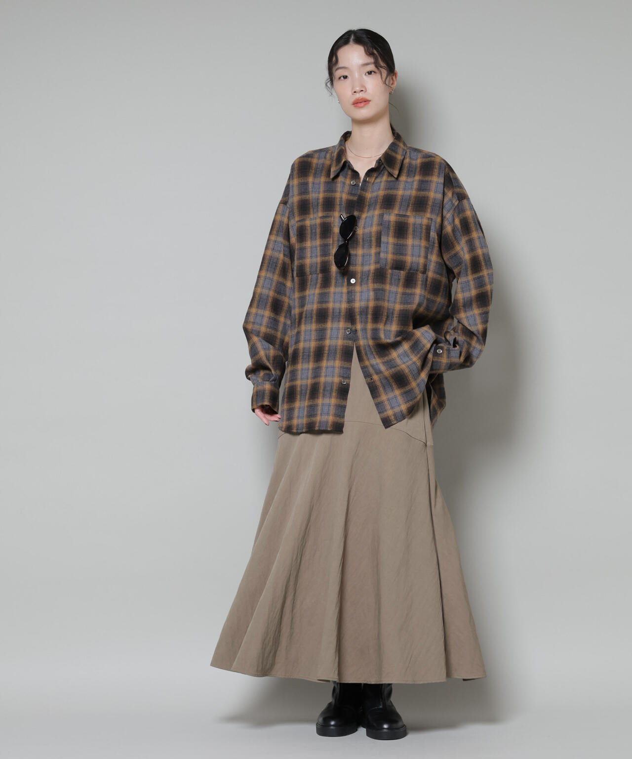 切り替え裾フレアスカート 6735230322